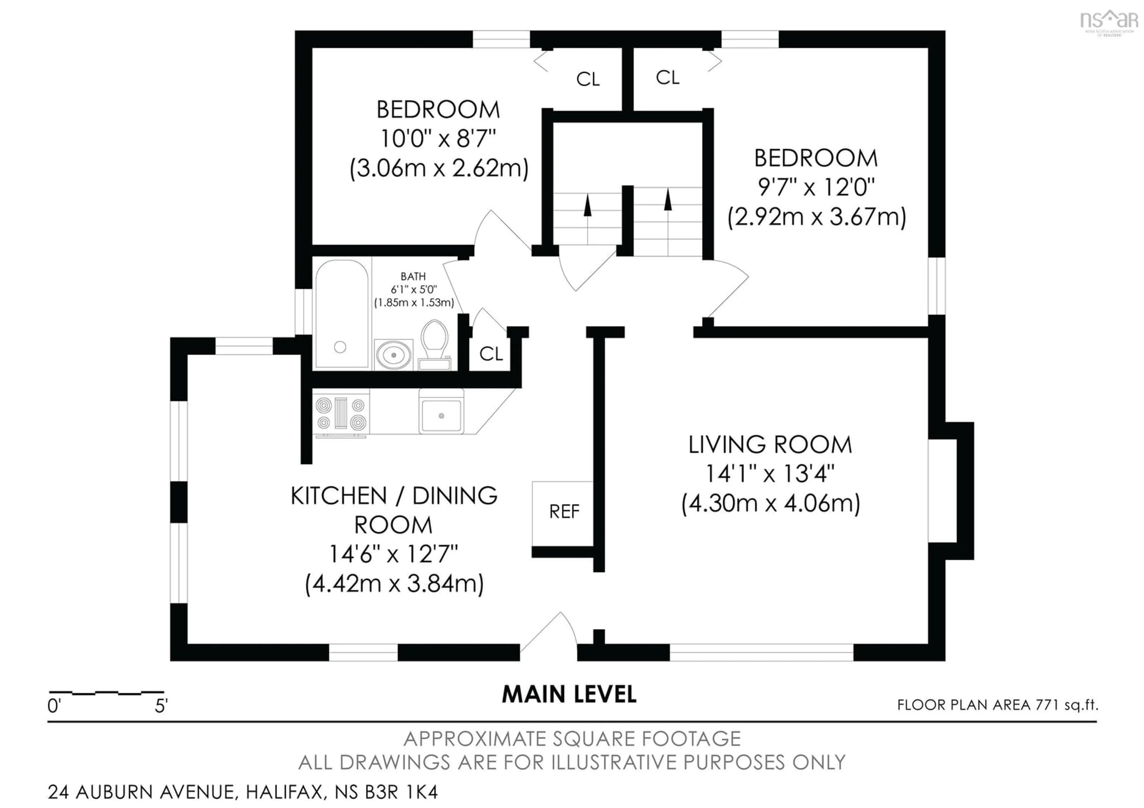 Floor plan for 24 Auburn Avenue, Halifax Nova Scotia B3R 1K4