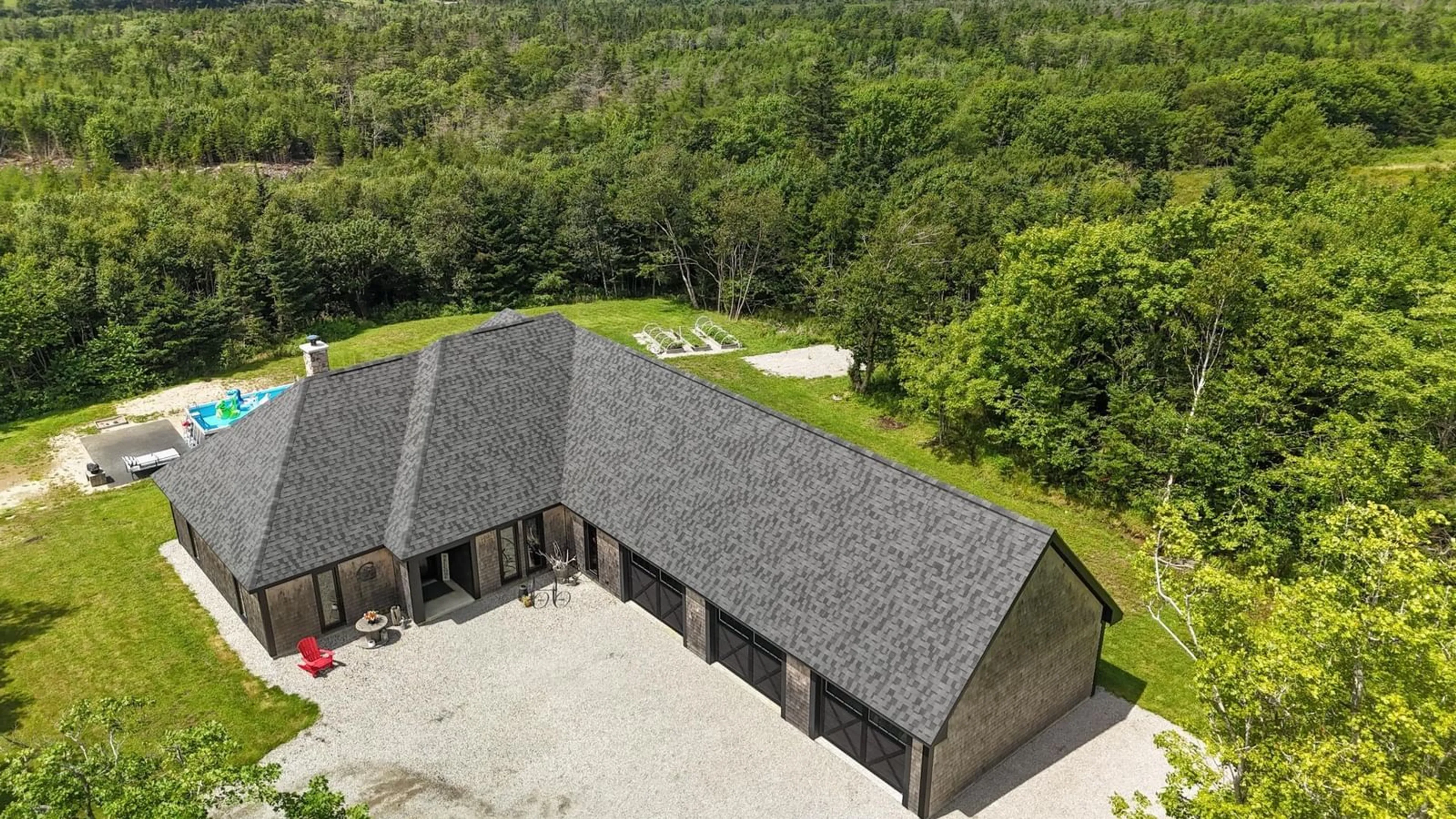 A pic from outside/outdoor area/front of a property/back of a property/a pic from drone, building for 319 Edson Foote Rd, North Chegoggin Nova Scotia B5A 5K6