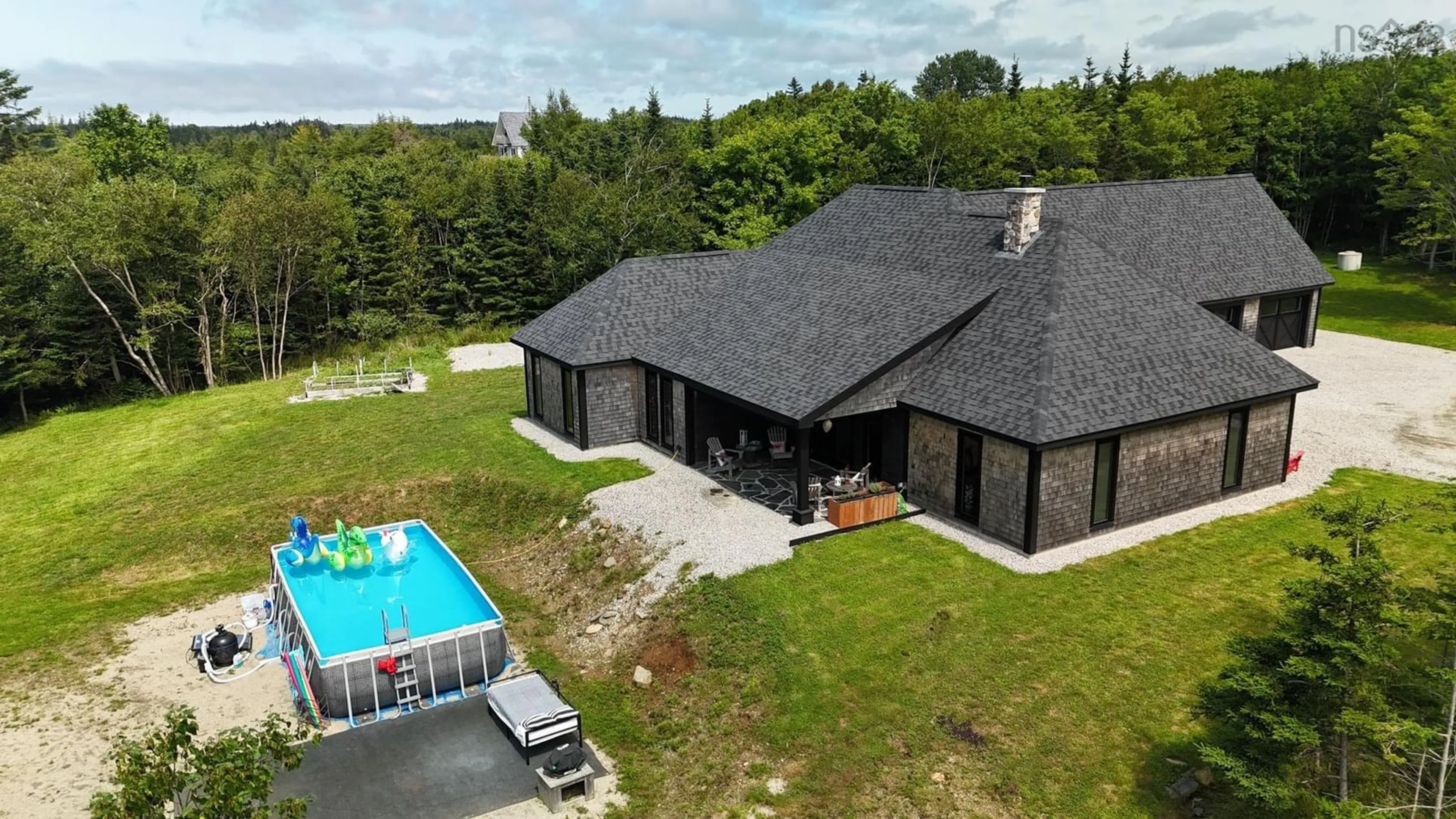 A pic from outside/outdoor area/front of a property/back of a property/a pic from drone, building for 319 Edson Foote Rd, North Chegoggin Nova Scotia B5A 5K6