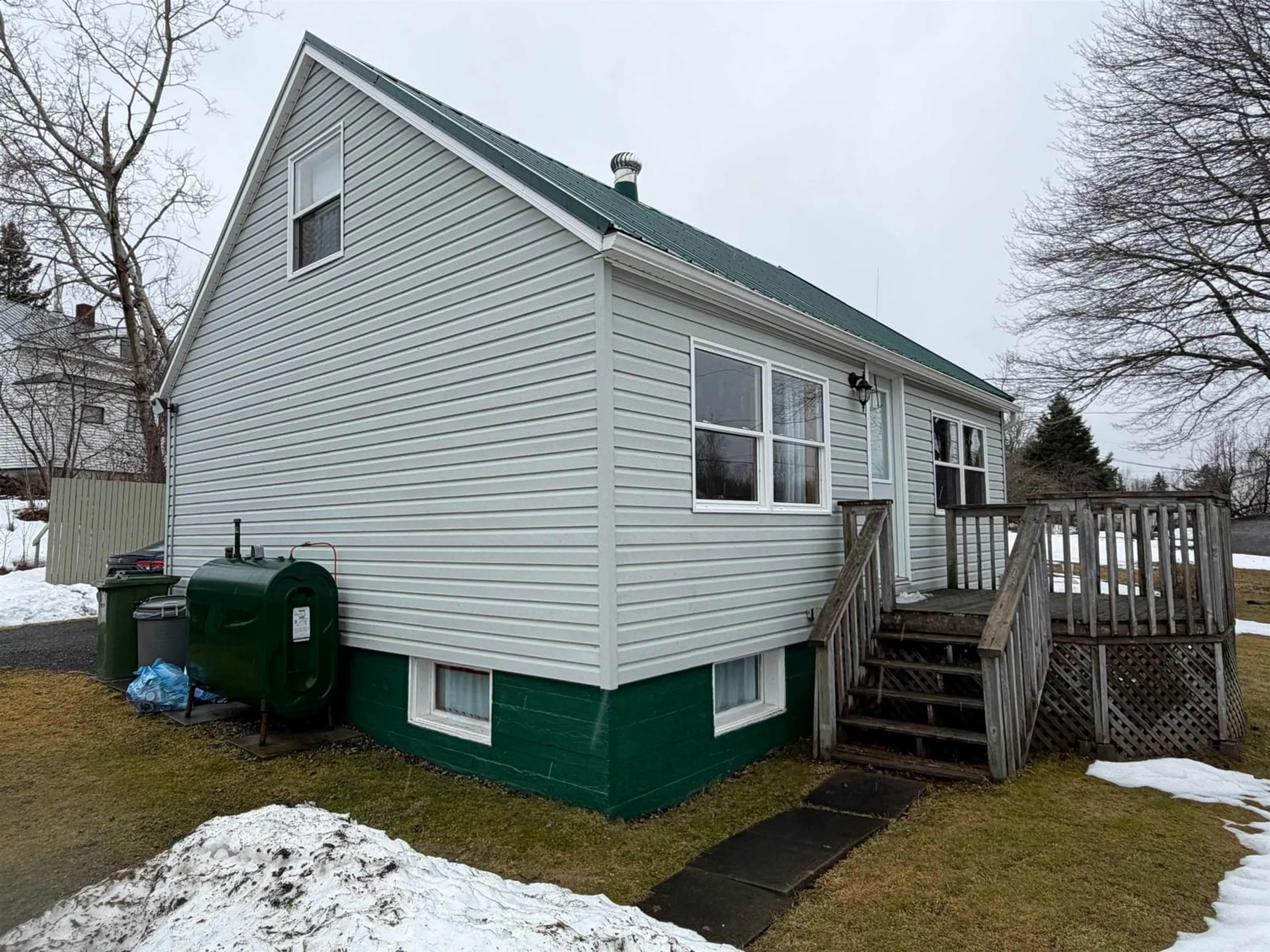 Home with vinyl exterior material, street for 6144 Highway 4, Linacy Nova Scotia B2H 5C4