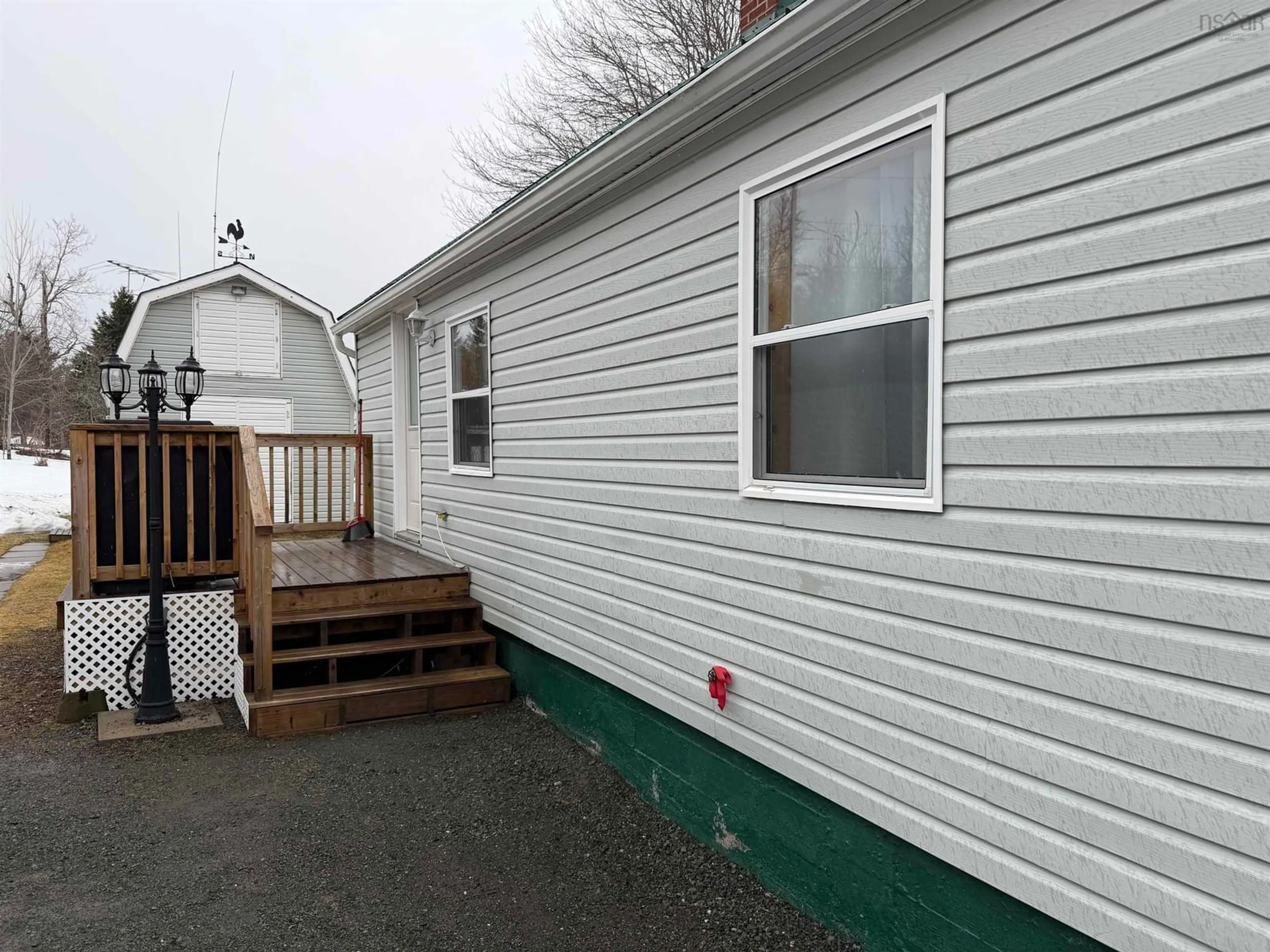 Home with vinyl exterior material, street for 6144 Highway 4, Linacy Nova Scotia B2H 5C4