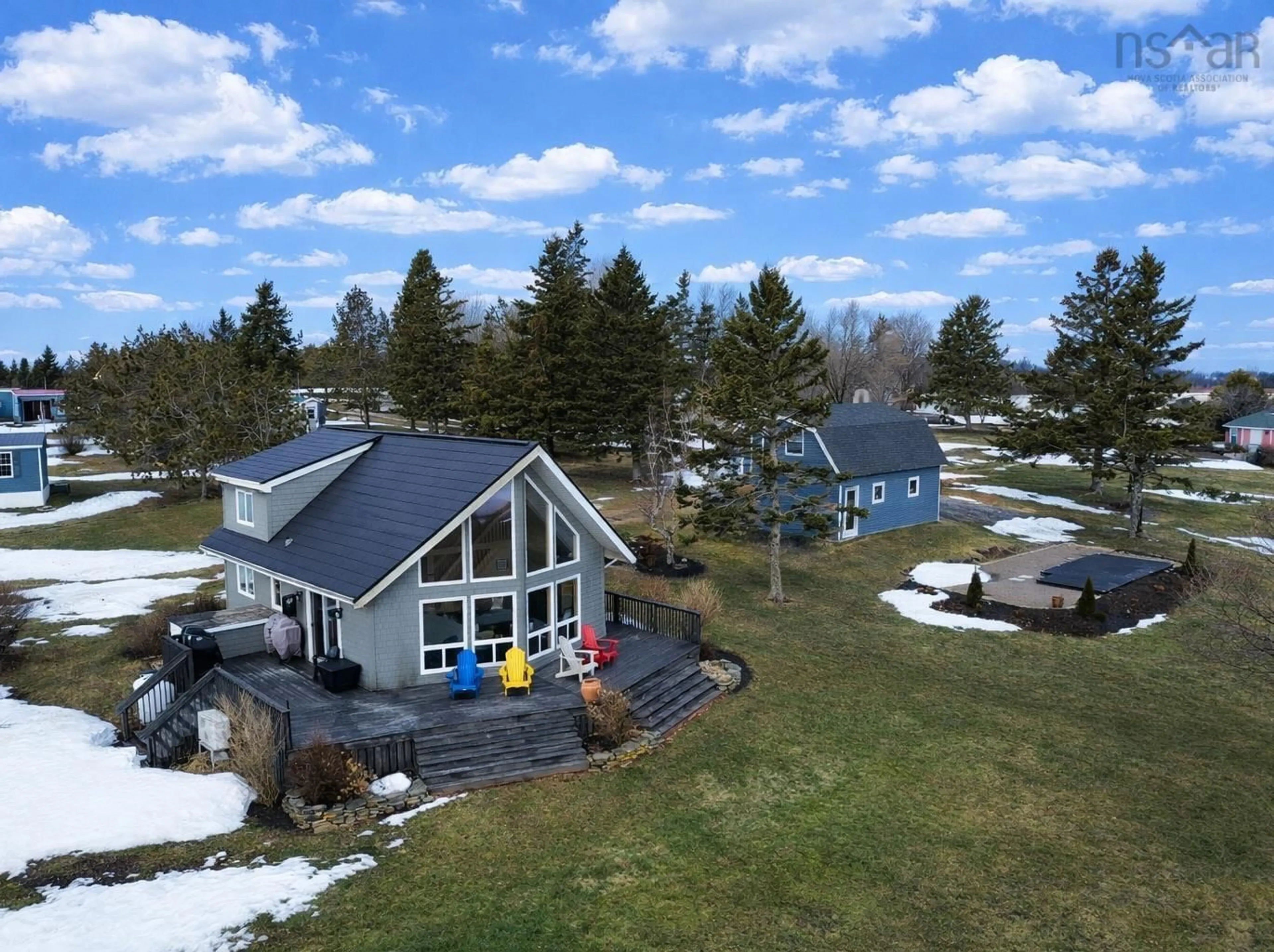 A pic from outside/outdoor area/front of a property/back of a property/a pic from drone, mountain view for 32 Island View Lane, Linden Nova Scotia B4H 3Y2