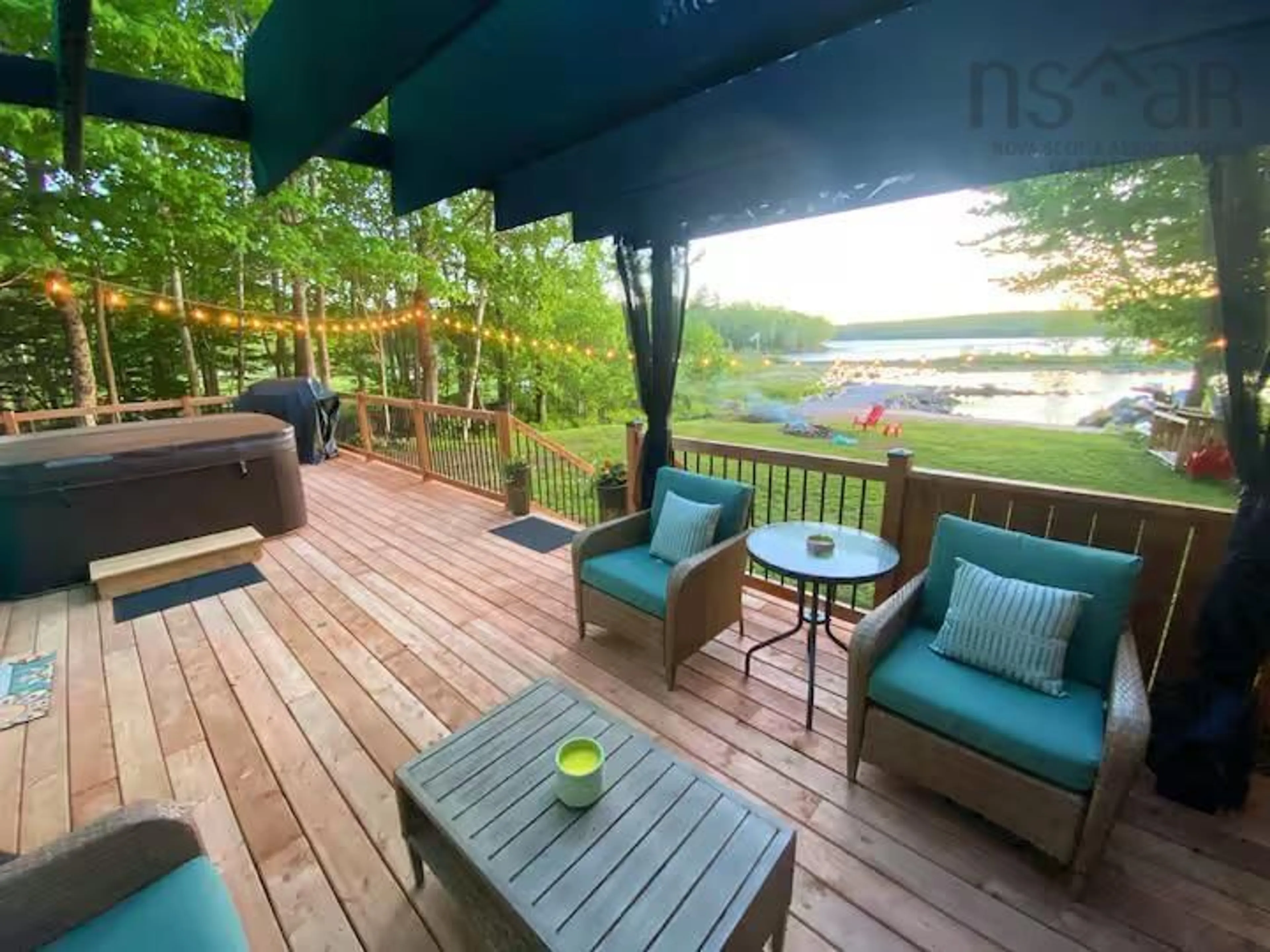 Patio, water/lake/river/ocean view for 195 Falkenham Rd, East Dalhousie Nova Scotia B0R 1H0