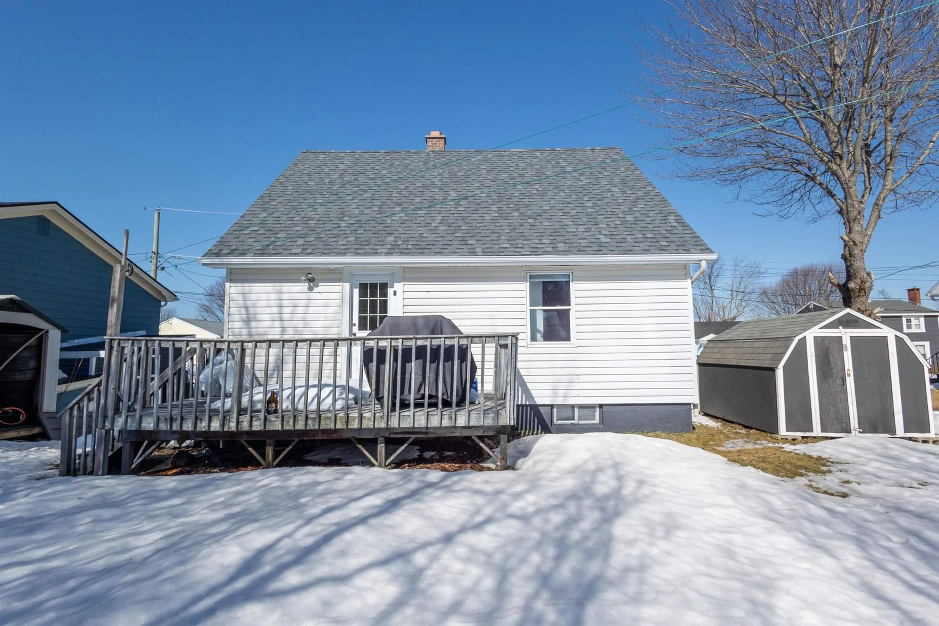Home with vinyl exterior material, street for 44 Archibald Ave, Sydney Nova Scotia B1P 3L7