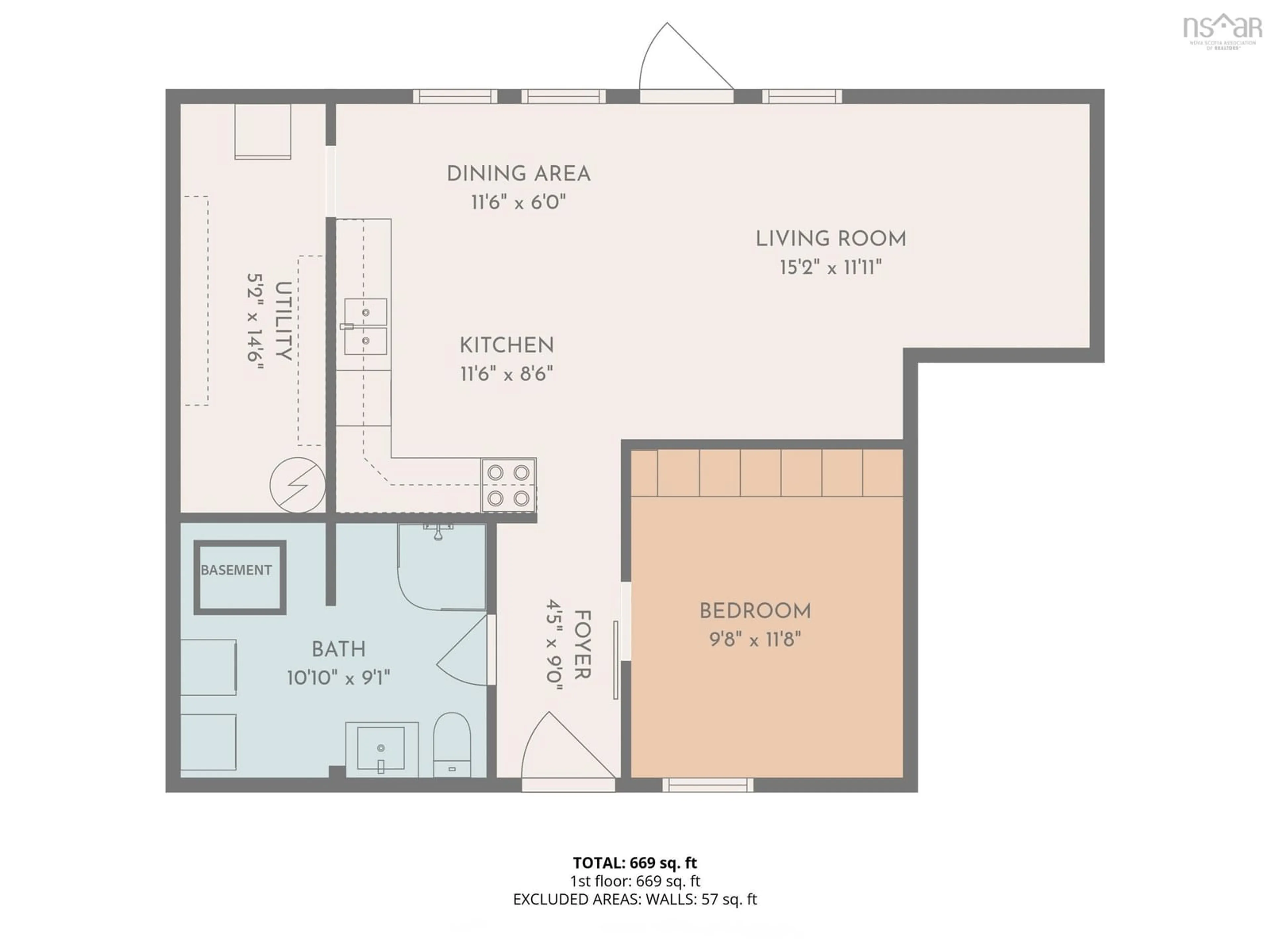 Floor plan for 45 Mill St, Middleton Nova Scotia B0S 1P0