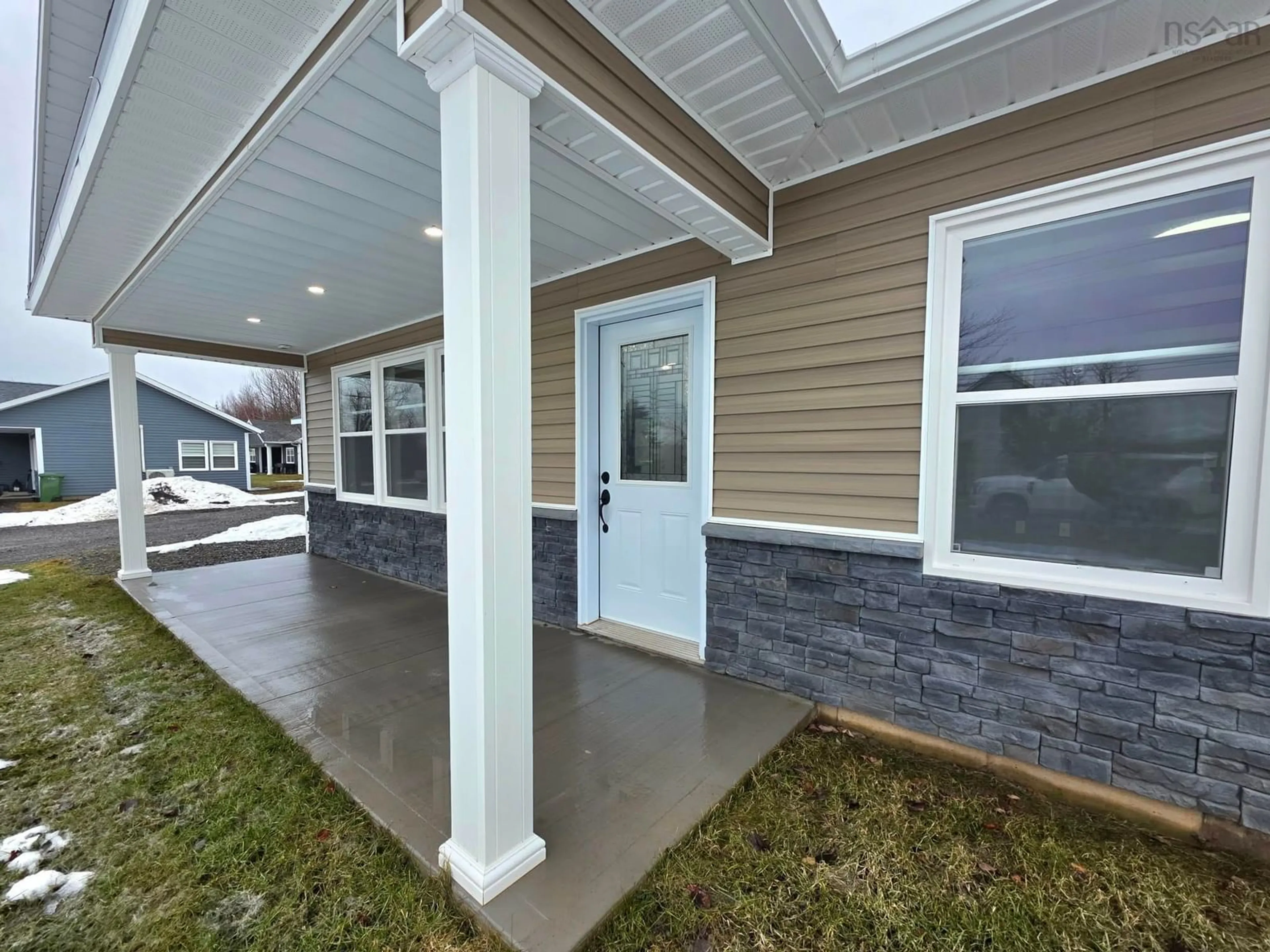Home with vinyl exterior material, street for 2173 Spring Garden Rd, Westville Nova Scotia B0K 2A0