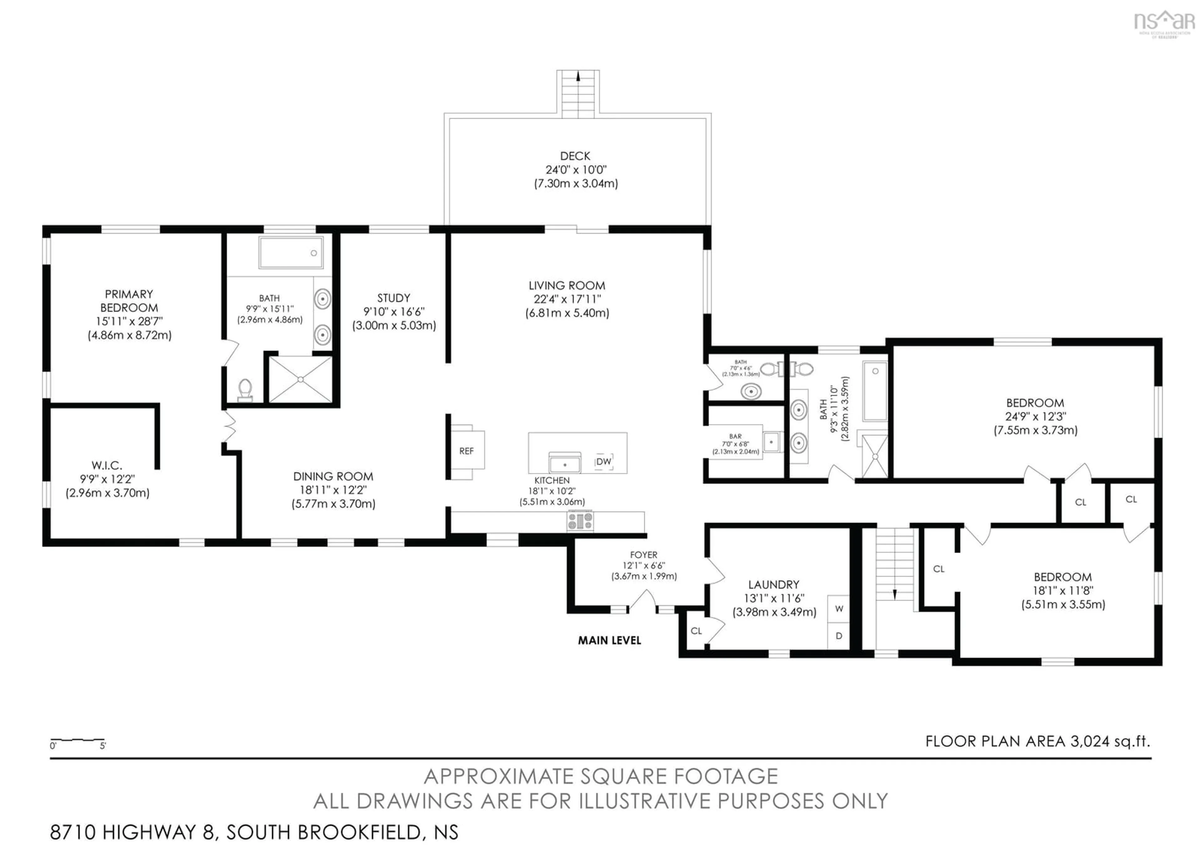 Floor plan for 8710 Highway 8, South Brookfield Nova Scotia B0T 1X0