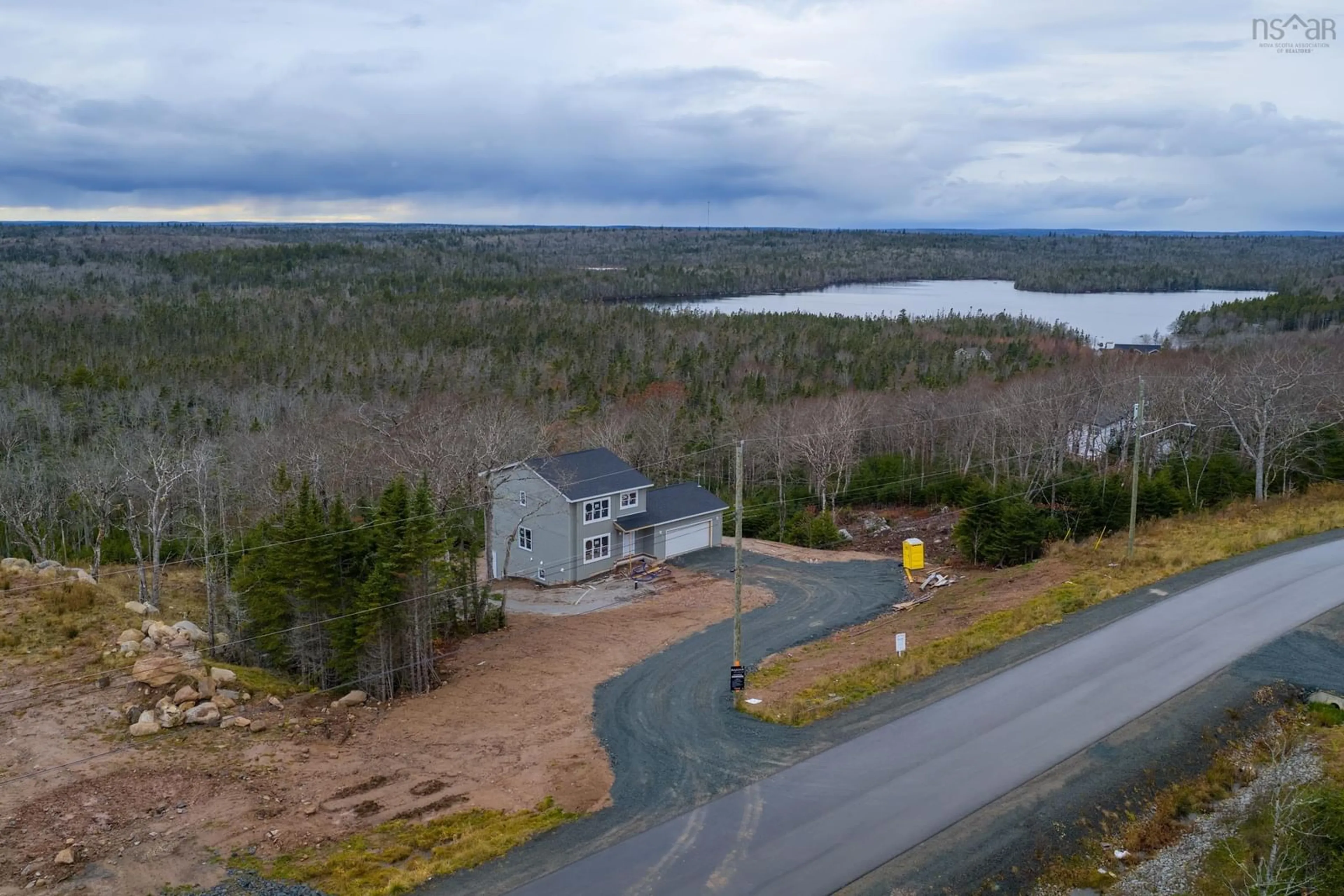 A pic from outside/outdoor area/front of a property/back of a property/a pic from drone, water/lake/river/ocean view for 141 Hideaway Trail, Brookside Nova Scotia B3T 0M2