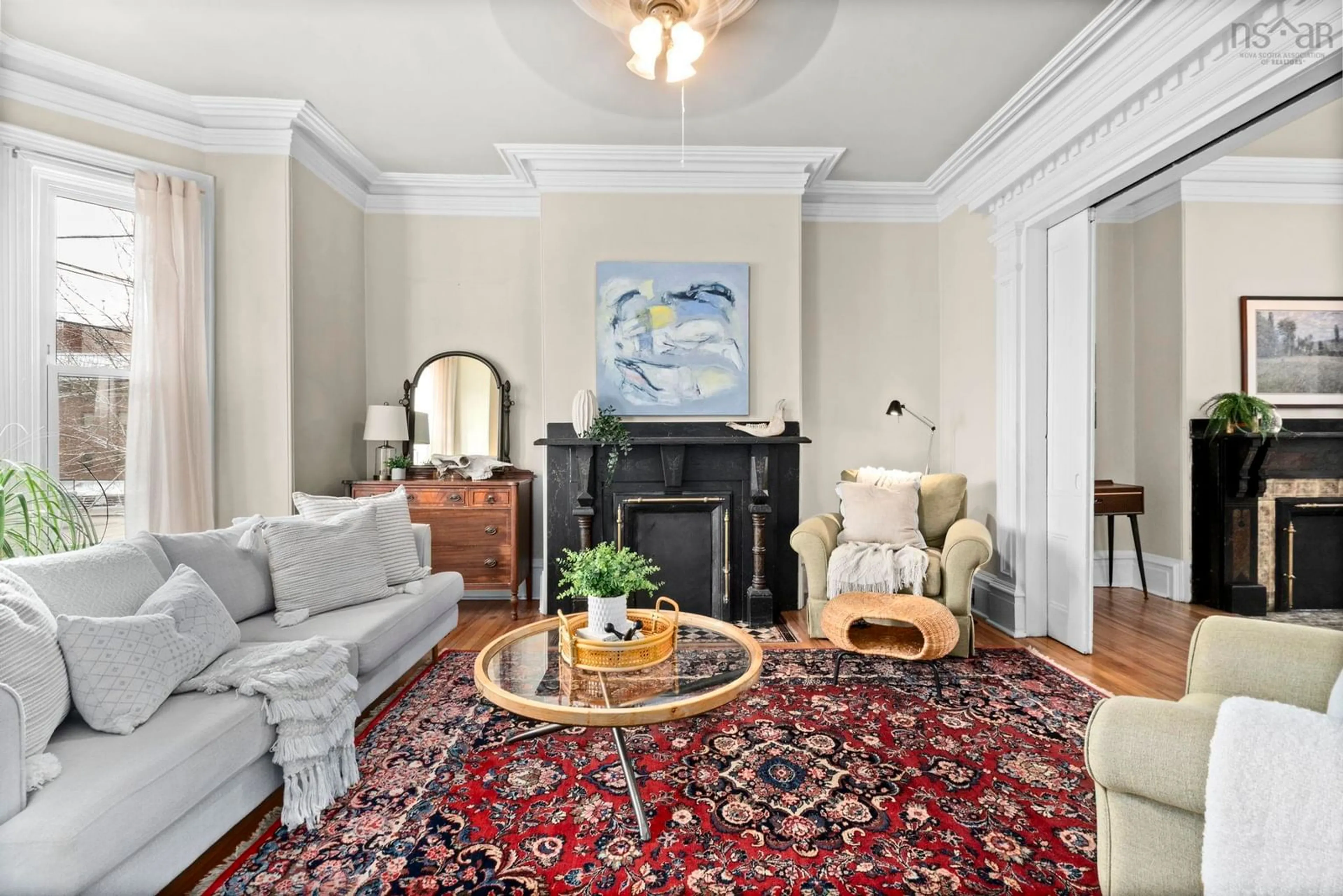 Living room with furniture, carpet floor for 1378 Robie St, Halifax Nova Scotia B3H 3E2