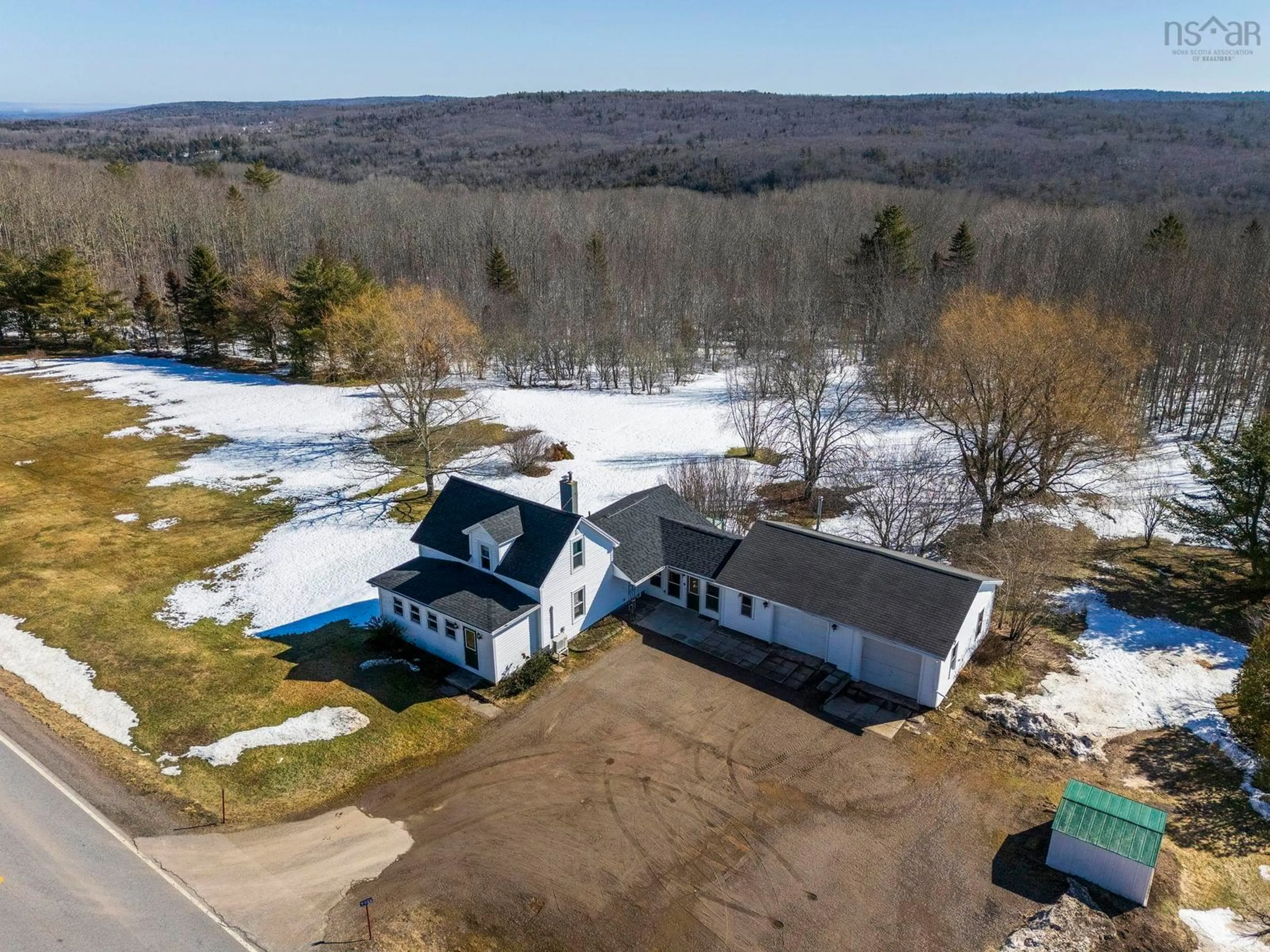 A pic from outside/outdoor area/front of a property/back of a property/a pic from drone, unknown for 7966 Highway 10, Nictaux South Nova Scotia B0S 1P0