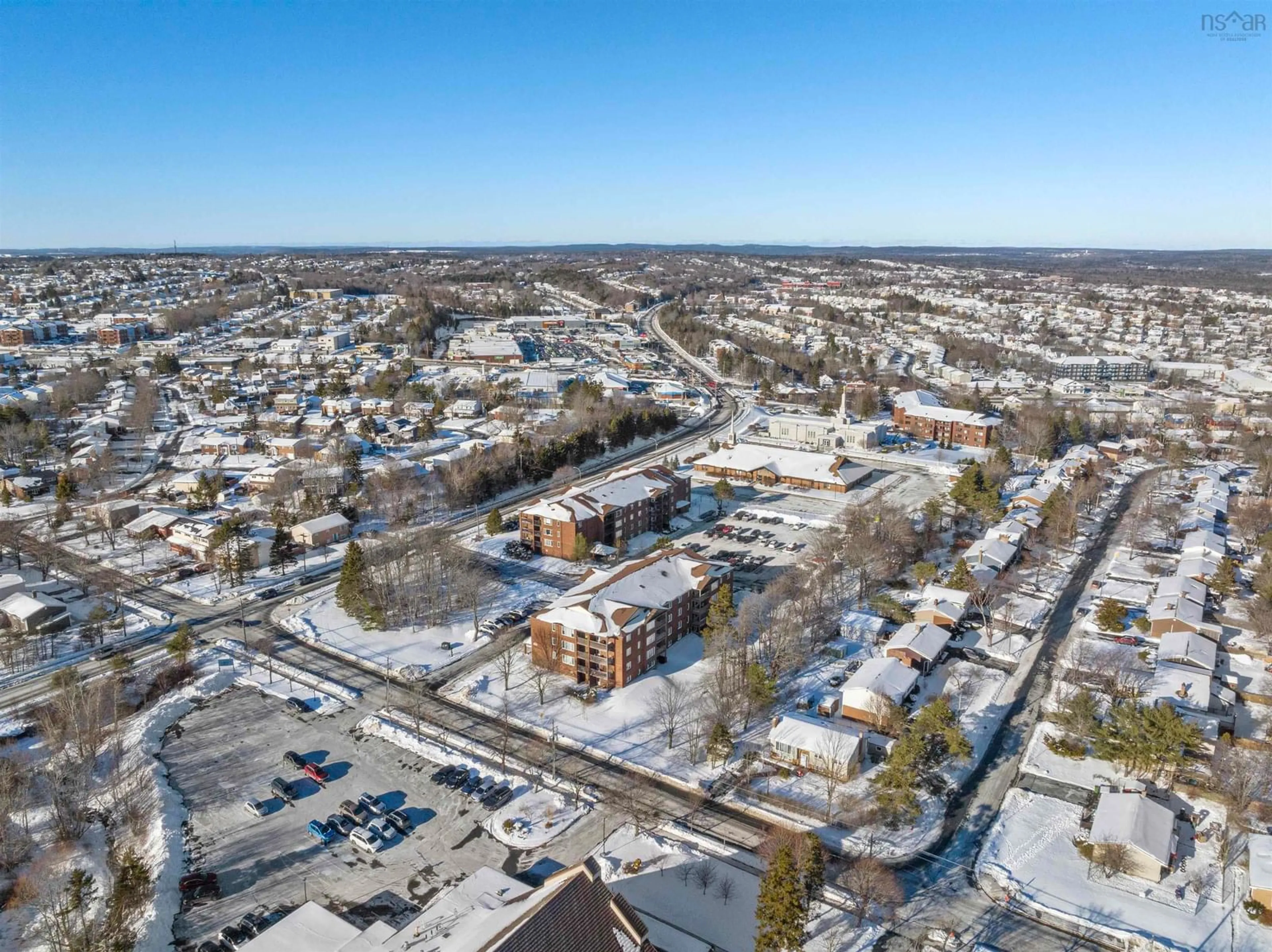 A pic from outside/outdoor area/front of a property/back of a property/a pic from drone, street for 64 Cumberland Dr #410, Dartmouth Nova Scotia B2V 2C7