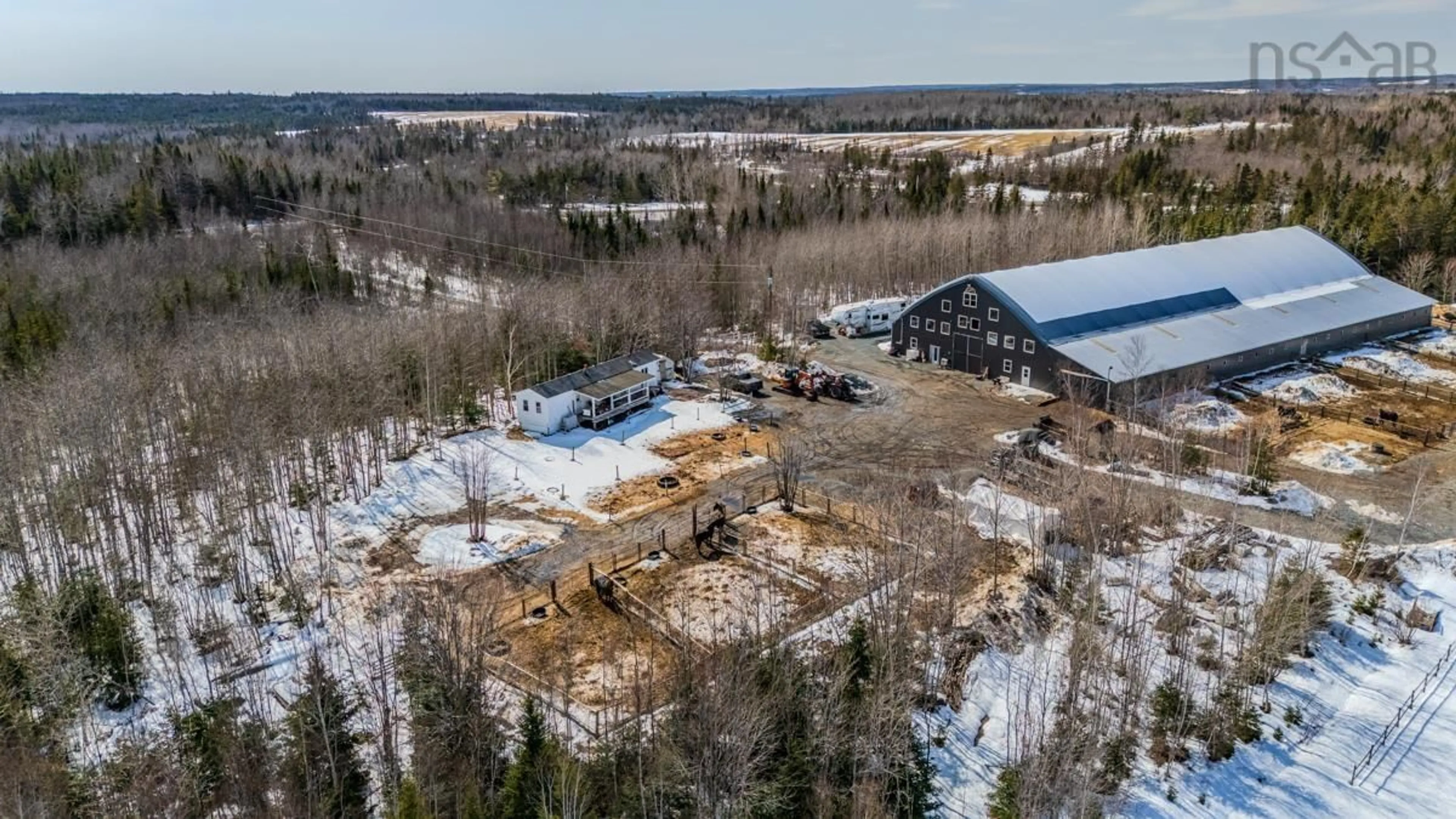A pic from outside/outdoor area/front of a property/back of a property/a pic from drone, building for 1554 Pleasant Valley Rd, Pleasant Valley Nova Scotia B0N 1C0