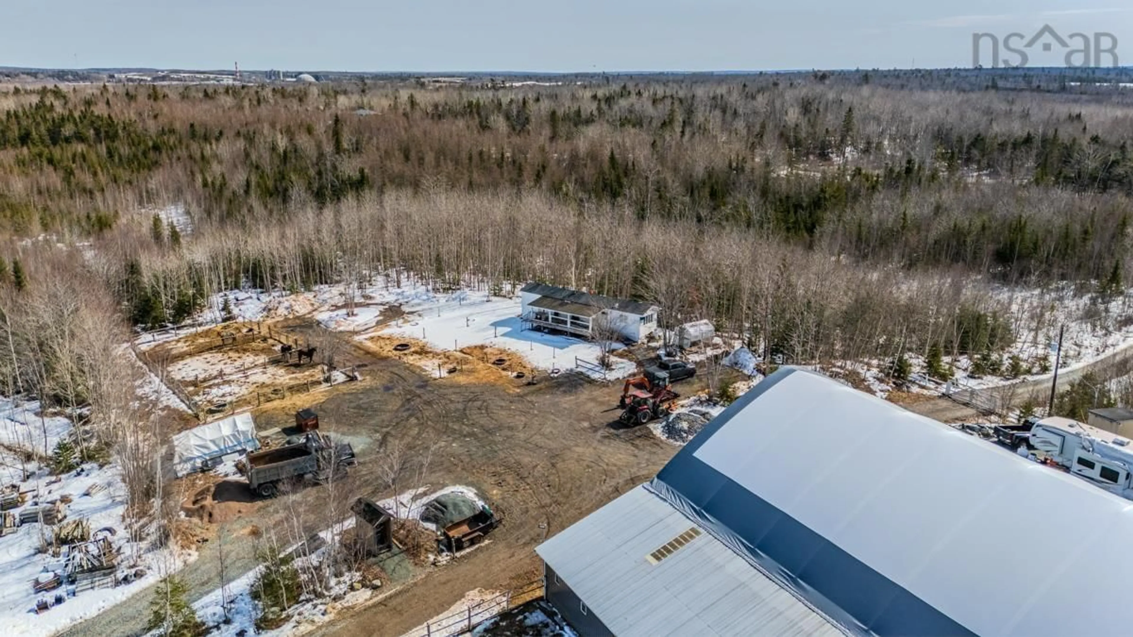 A pic from outside/outdoor area/front of a property/back of a property/a pic from drone, building for 1554 Pleasant Valley Rd, Pleasant Valley Nova Scotia B0N 1C0