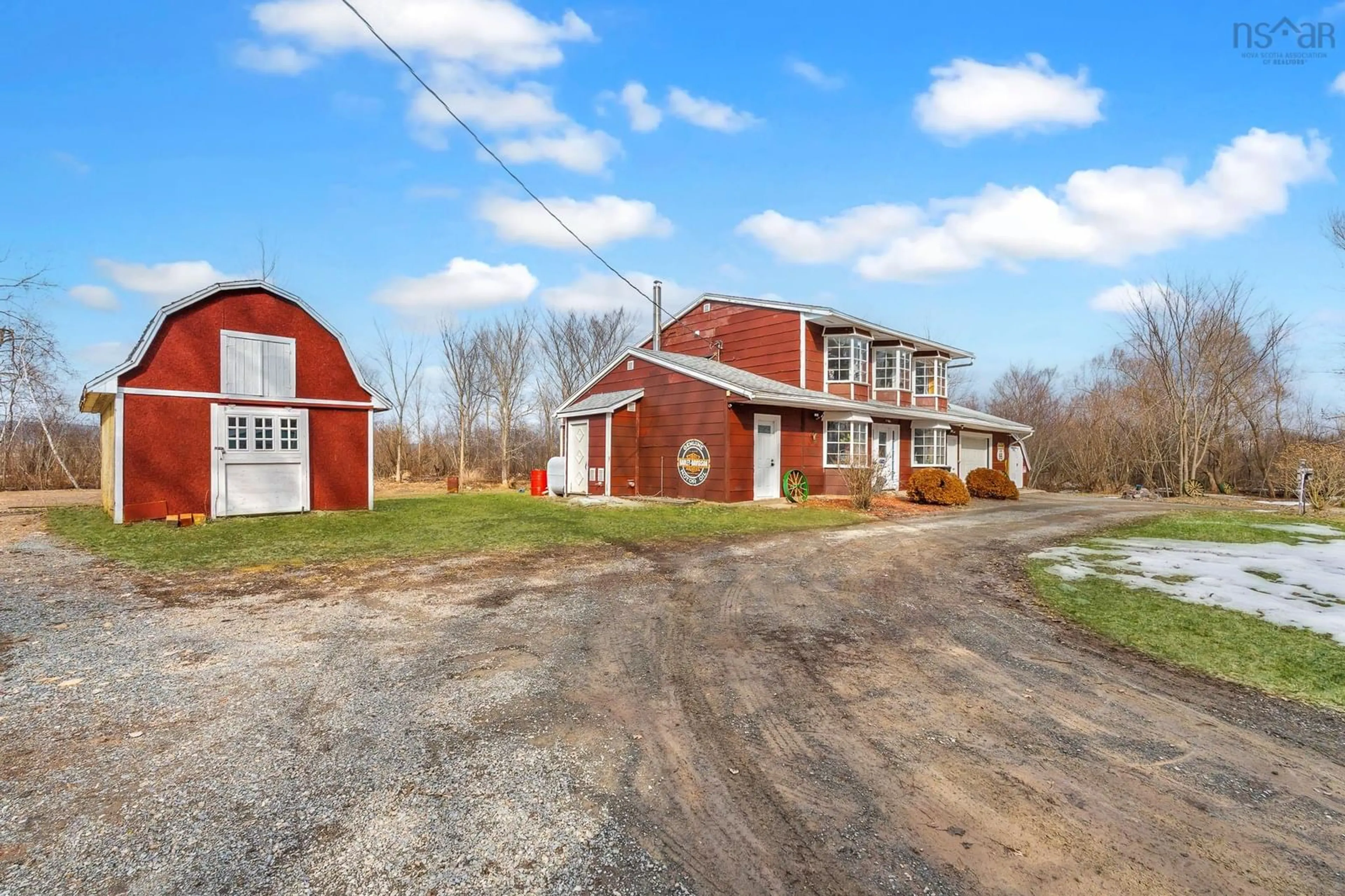 A pic from outside/outdoor area/front of a property/back of a property/a pic from drone, unknown for 114 Bog Rd, Berwick West Nova Scotia B0P 1E0