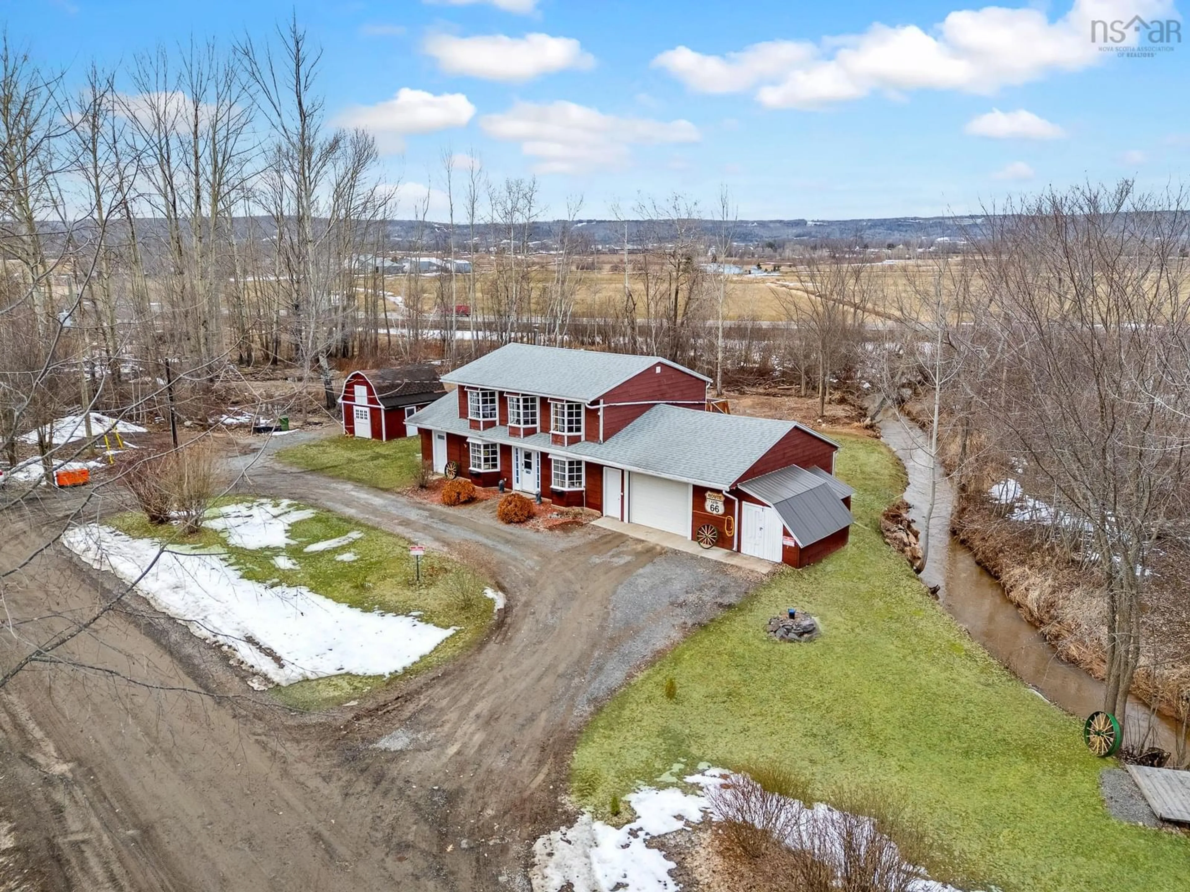 A pic from outside/outdoor area/front of a property/back of a property/a pic from drone, unknown for 114 Bog Rd, Berwick West Nova Scotia B0P 1E0