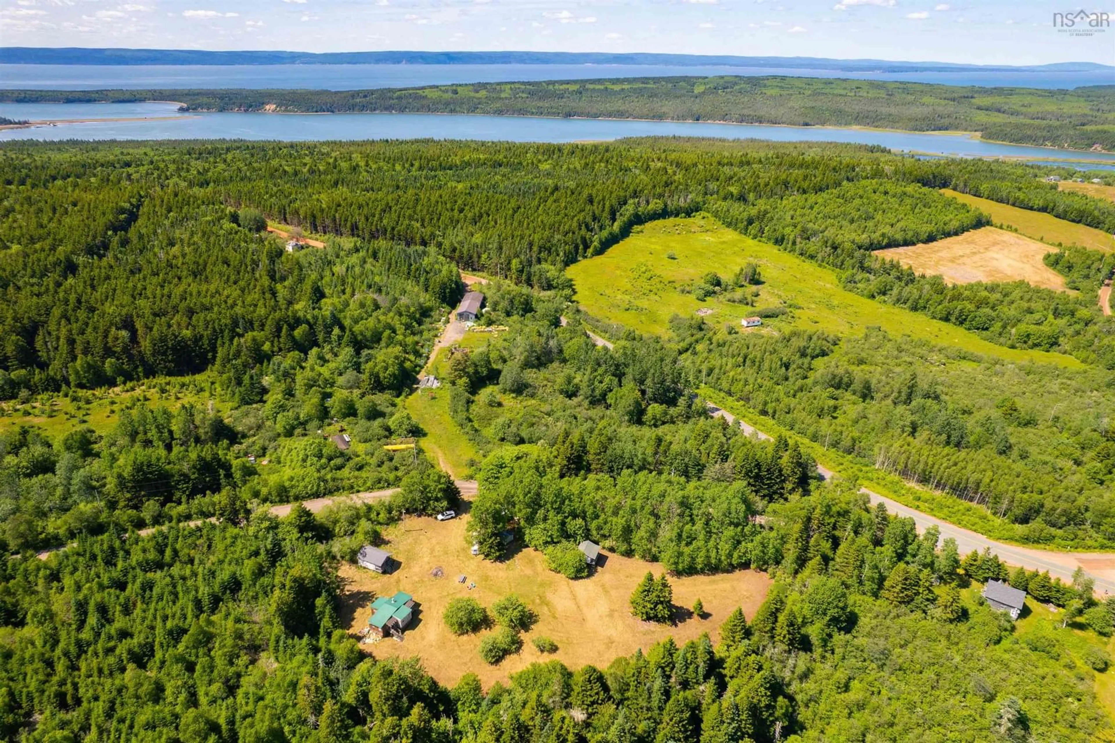 A pic from outside/outdoor area/front of a property/back of a property/a pic from drone, water/lake/river/ocean view for 1286 Elderkin Rd, Apple River Nova Scotia B0M 1S0