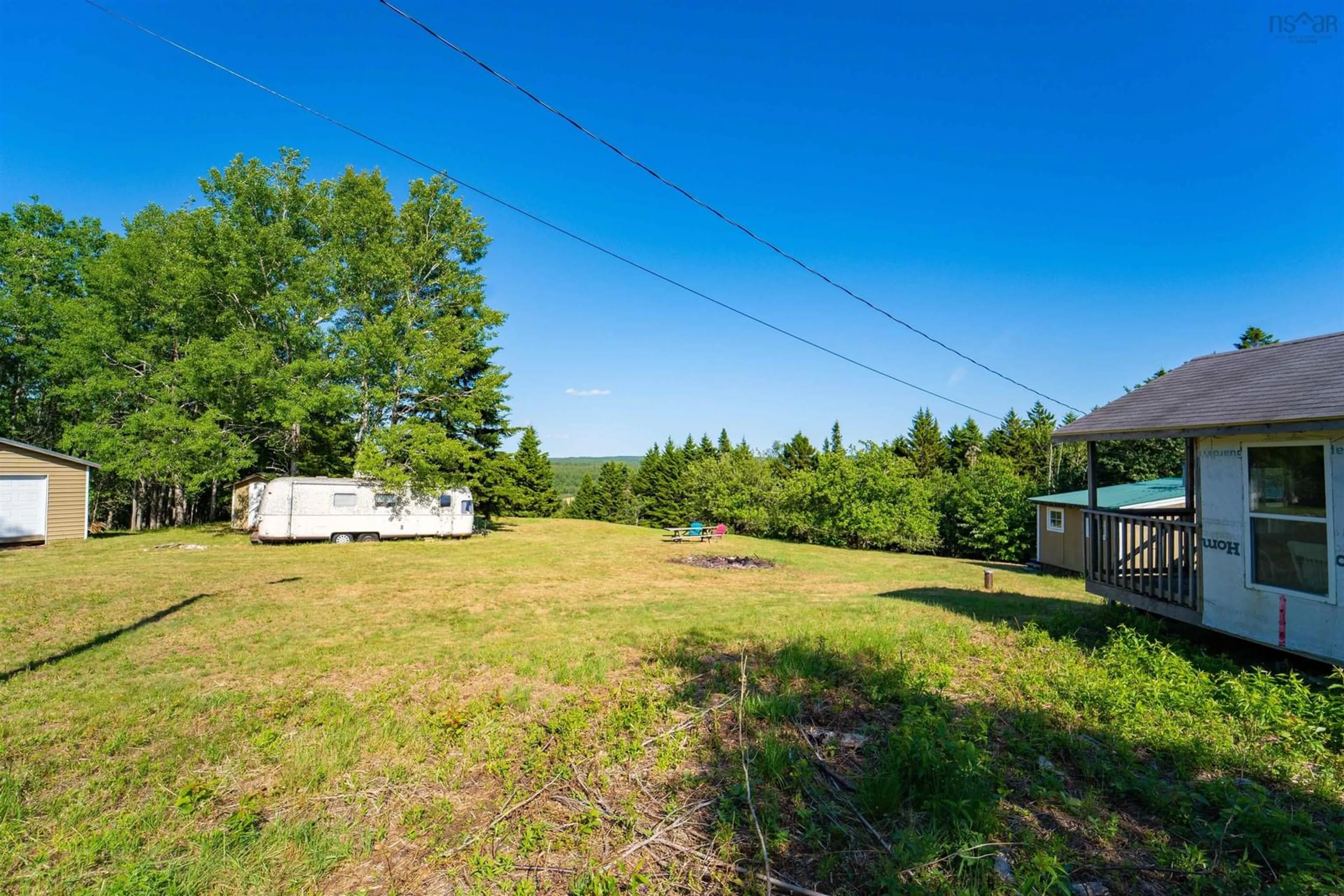 A pic from outside/outdoor area/front of a property/back of a property/a pic from drone, forest/trees view for 1286 Elderkin Rd, Apple River Nova Scotia B0M 1S0