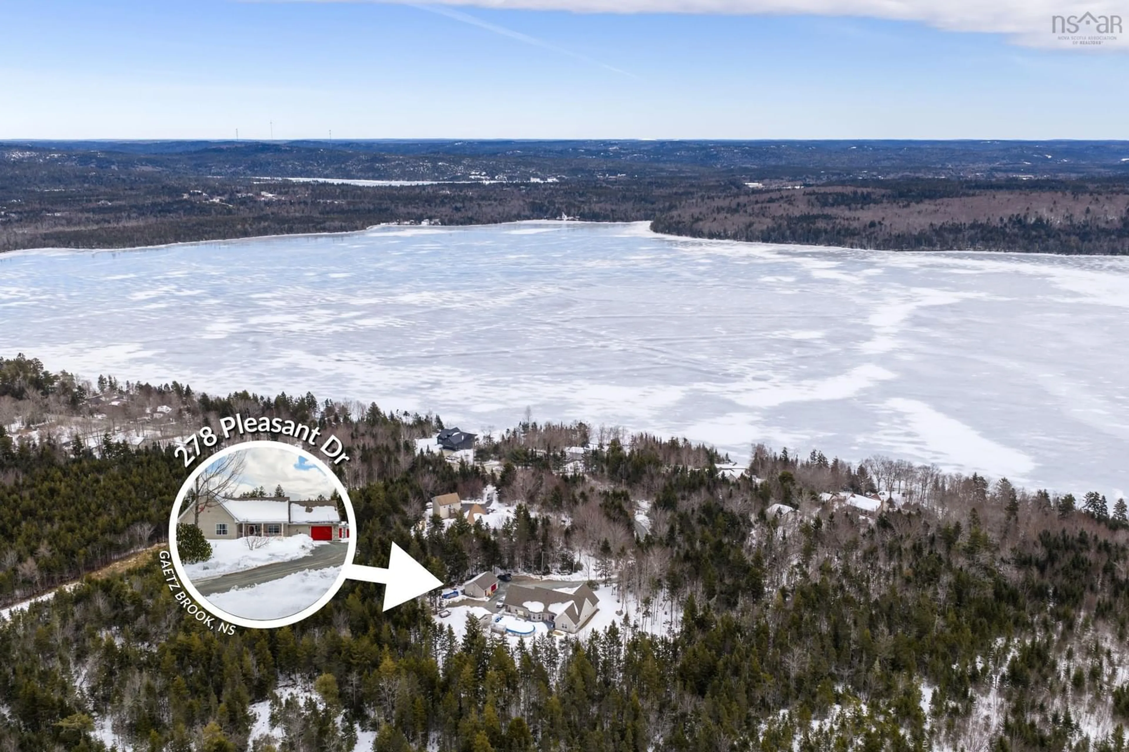 A pic from outside/outdoor area/front of a property/back of a property/a pic from drone, water/lake/river/ocean view for 278 Pleasant Dr, Gaetz Brook Nova Scotia B0J 1N0