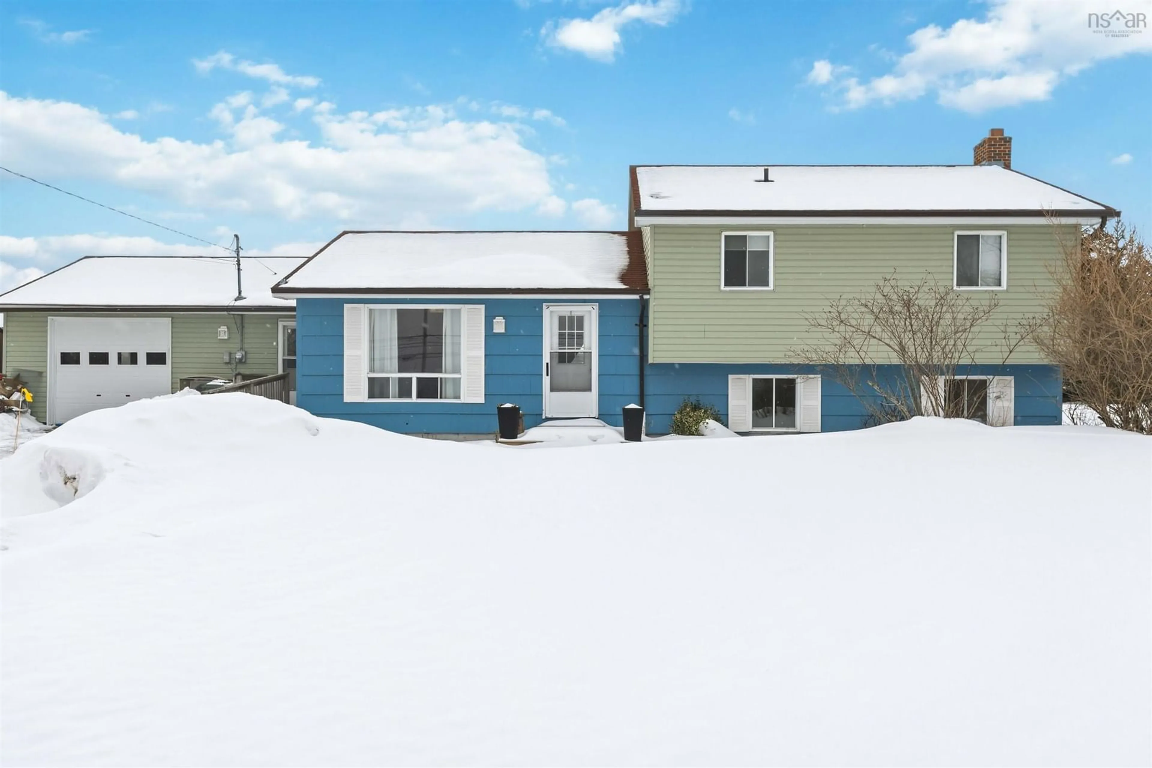 Home with vinyl exterior material, street for 12220 Highway 1, Hortonville Nova Scotia B4P 2R3