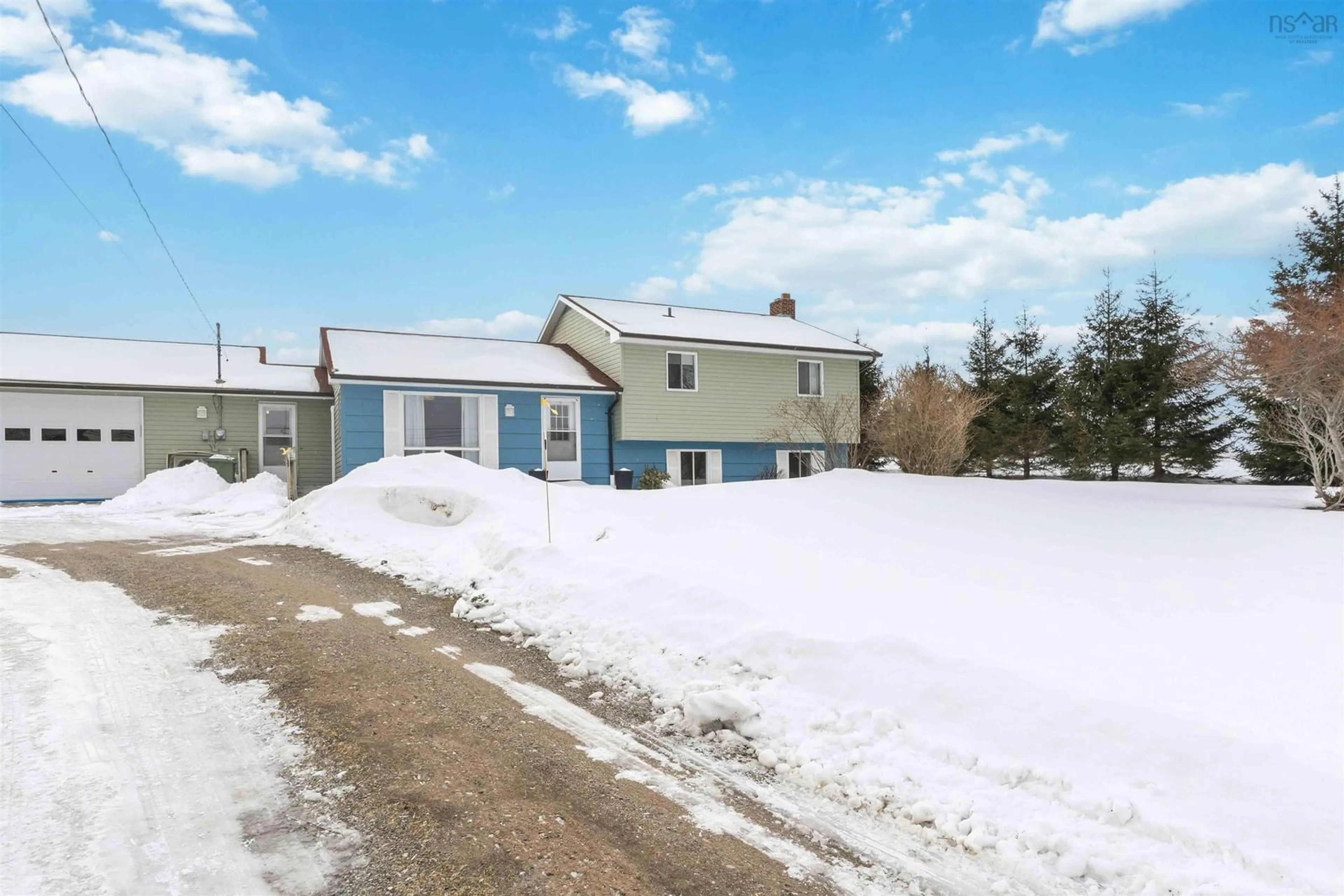 A pic from outside/outdoor area/front of a property/back of a property/a pic from drone, unknown for 12220 Highway 1, Hortonville Nova Scotia B4P 2R3