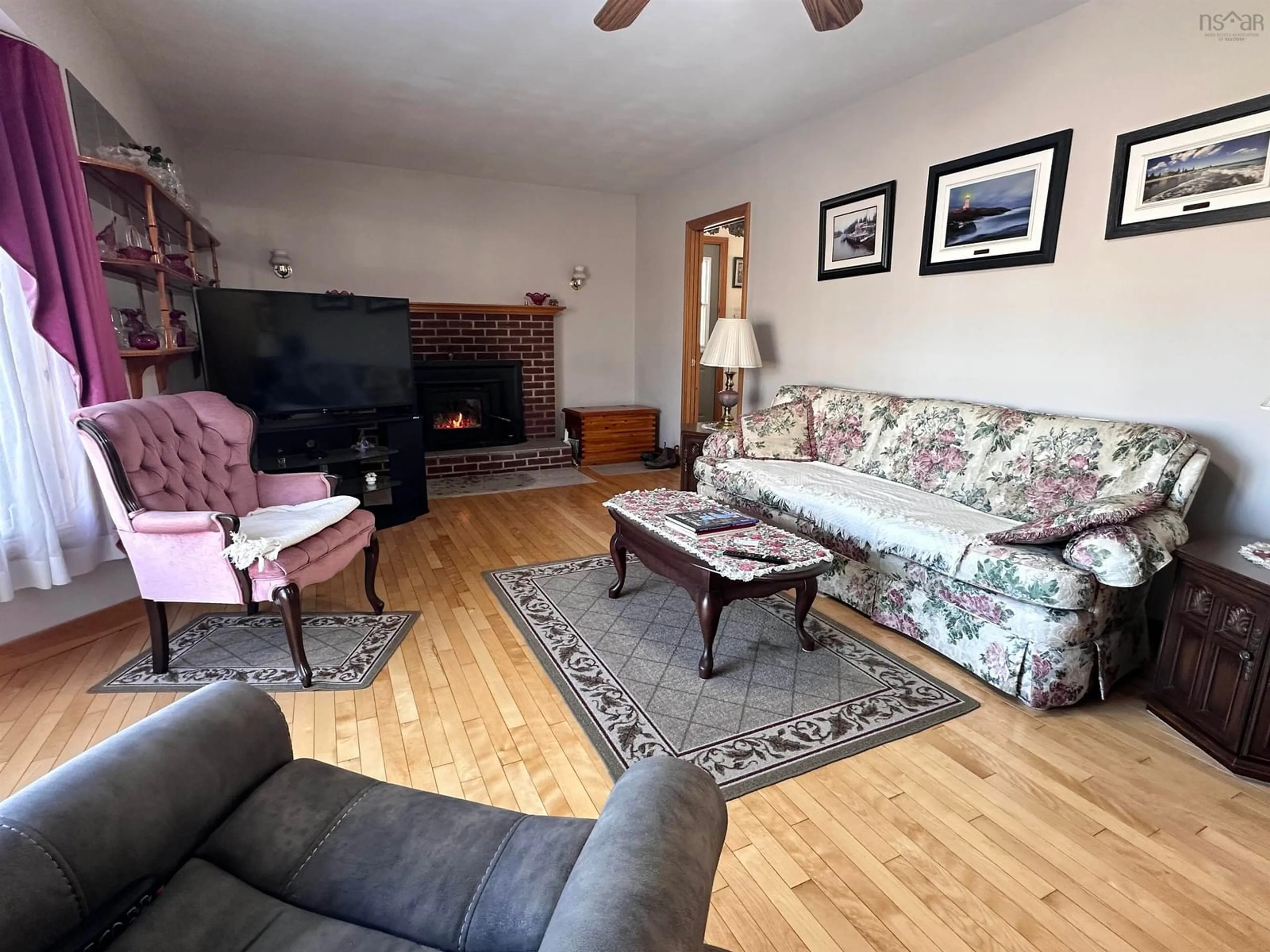 Living room with furniture, unknown for 46 Long Cove Rd, Port Medway Nova Scotia B0J 2T0