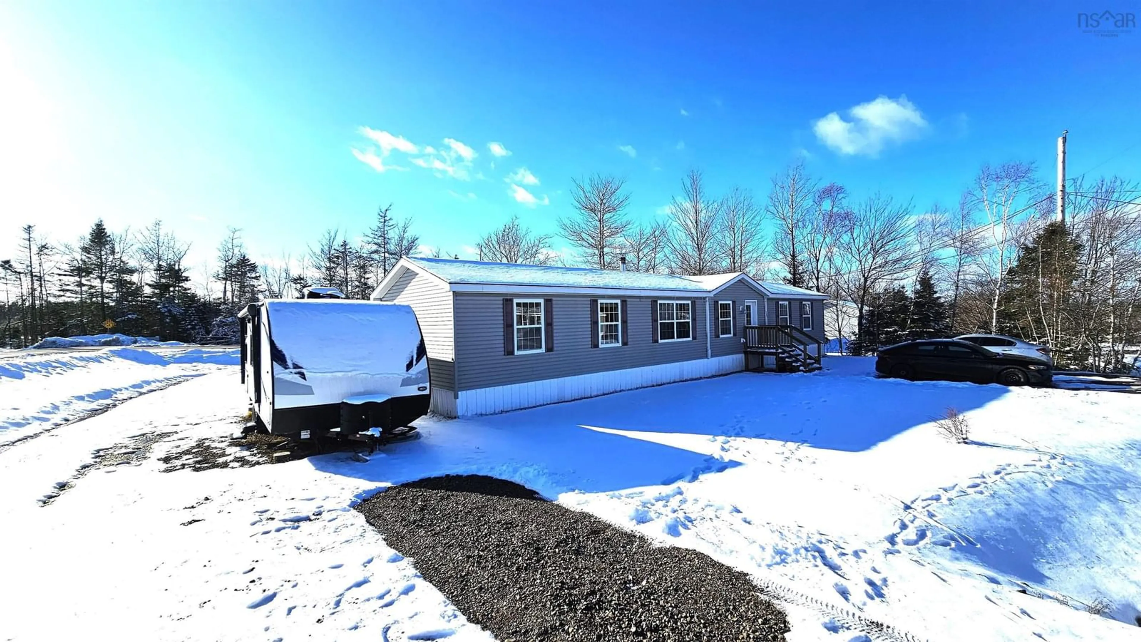 Home with vinyl exterior material, street for 122 Blainedale Dr, Salmon River Nova Scotia B2N 6M3