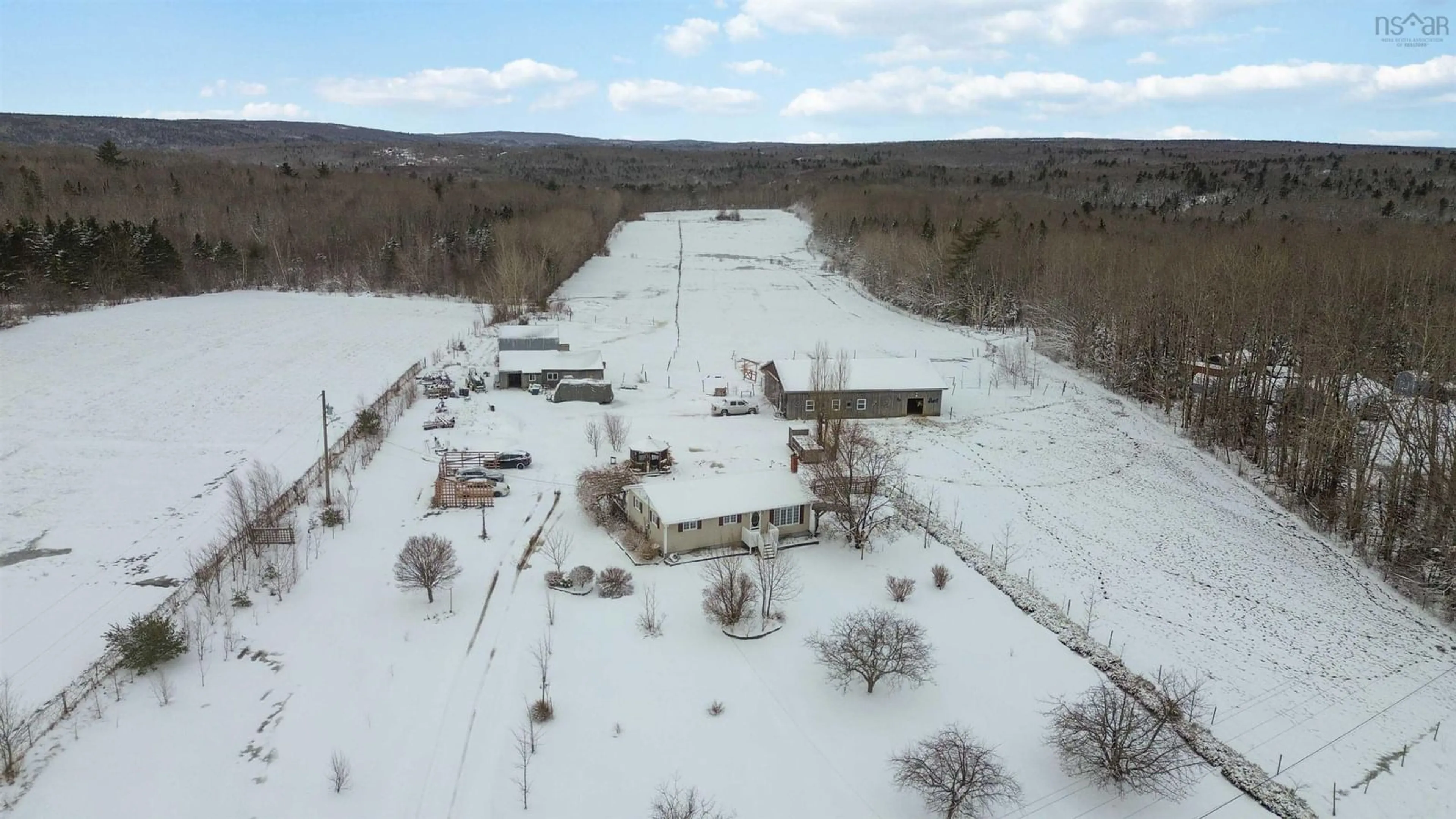 A pic from outside/outdoor area/front of a property/back of a property/a pic from drone, building for 251 Ben Jackson Rd, Hants Border Nova Scotia B0P 1P0