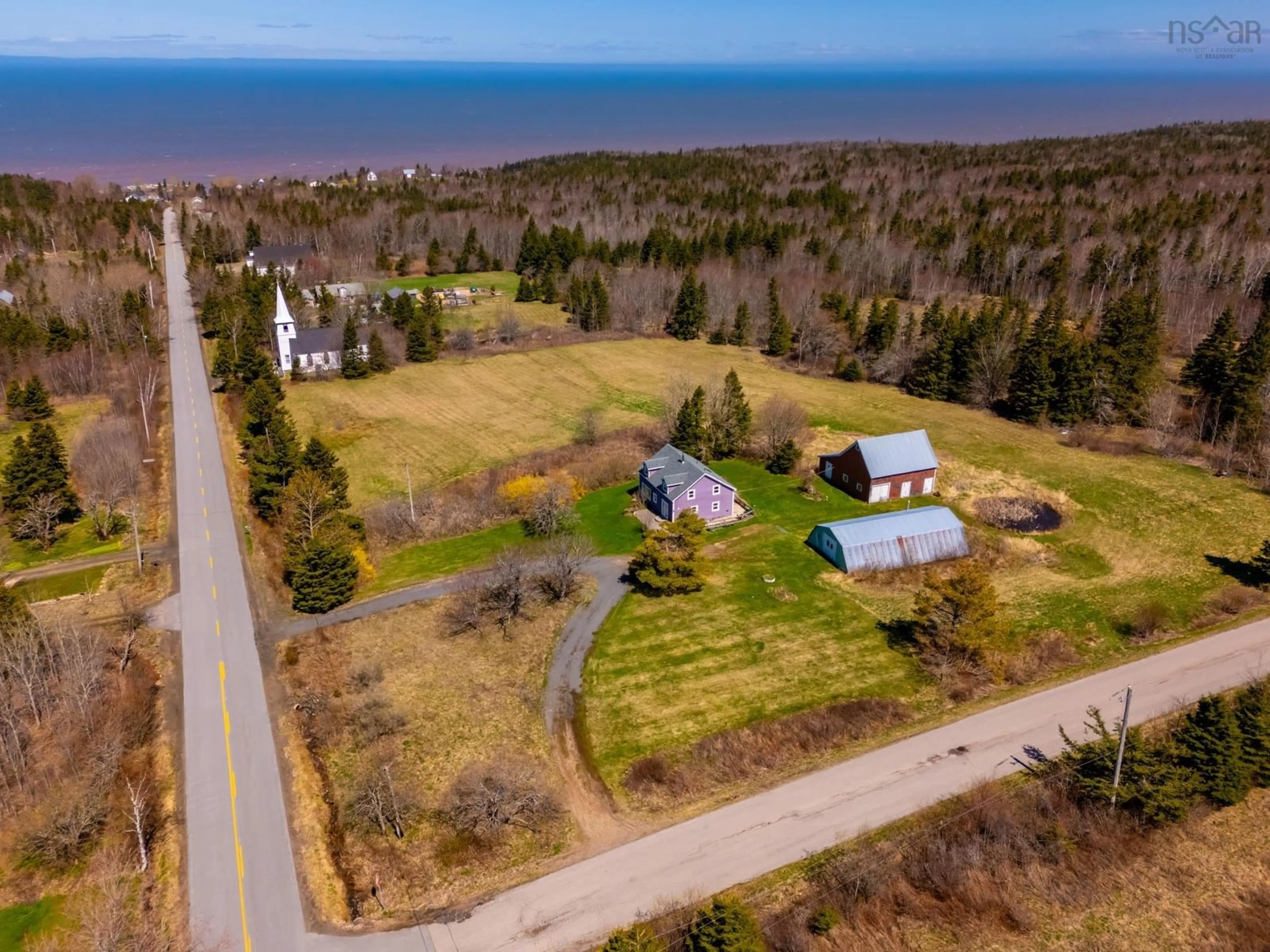 A pic from outside/outdoor area/front of a property/back of a property/a pic from drone, water/lake/river/ocean view for 478 Port Lorne Rd, Port Lorne Nova Scotia B0S 1R0