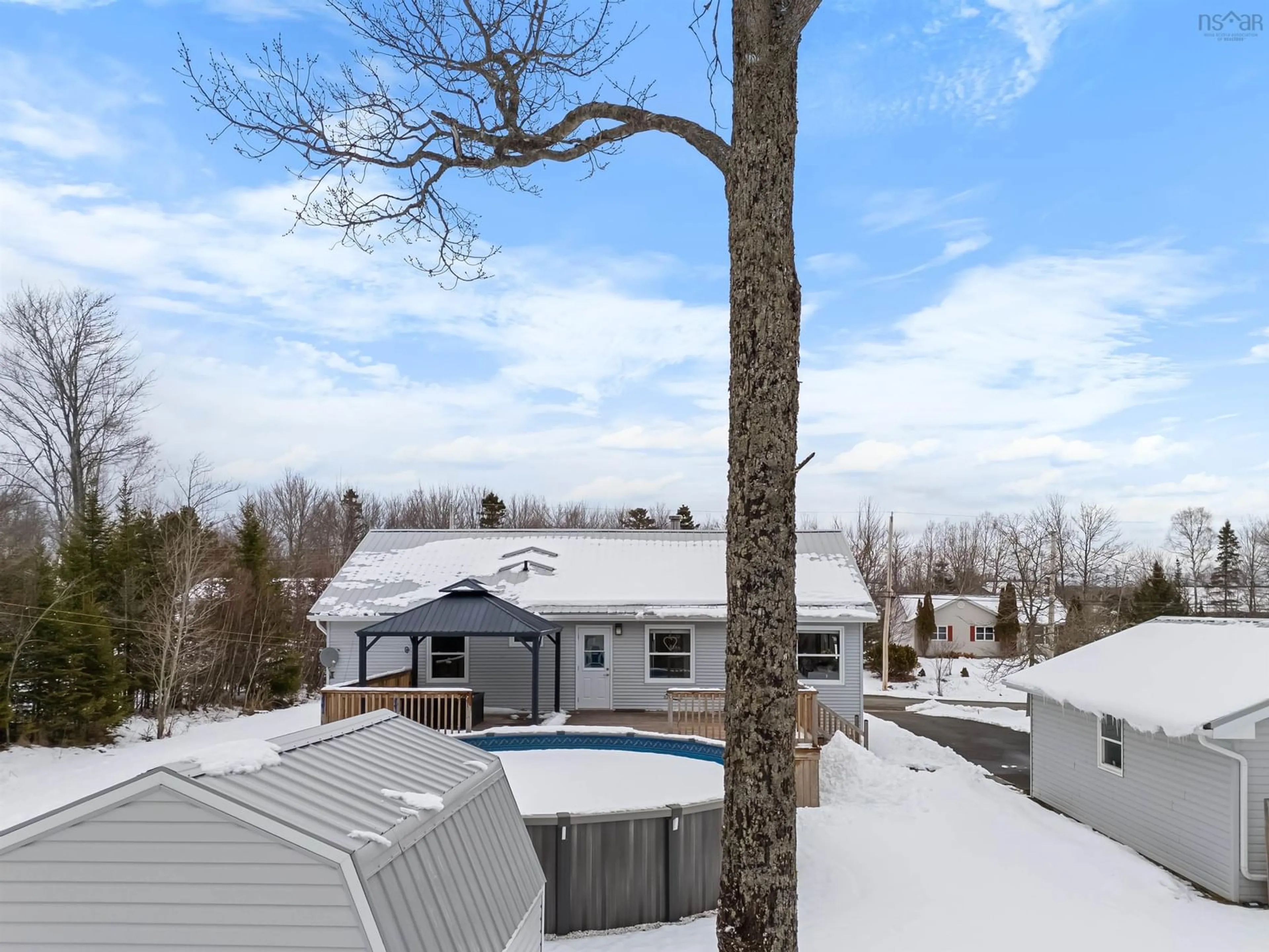 A pic from outside/outdoor area/front of a property/back of a property/a pic from drone, mountain view for 149 Coldstream Dr, Valley Nova Scotia B6L 3G3