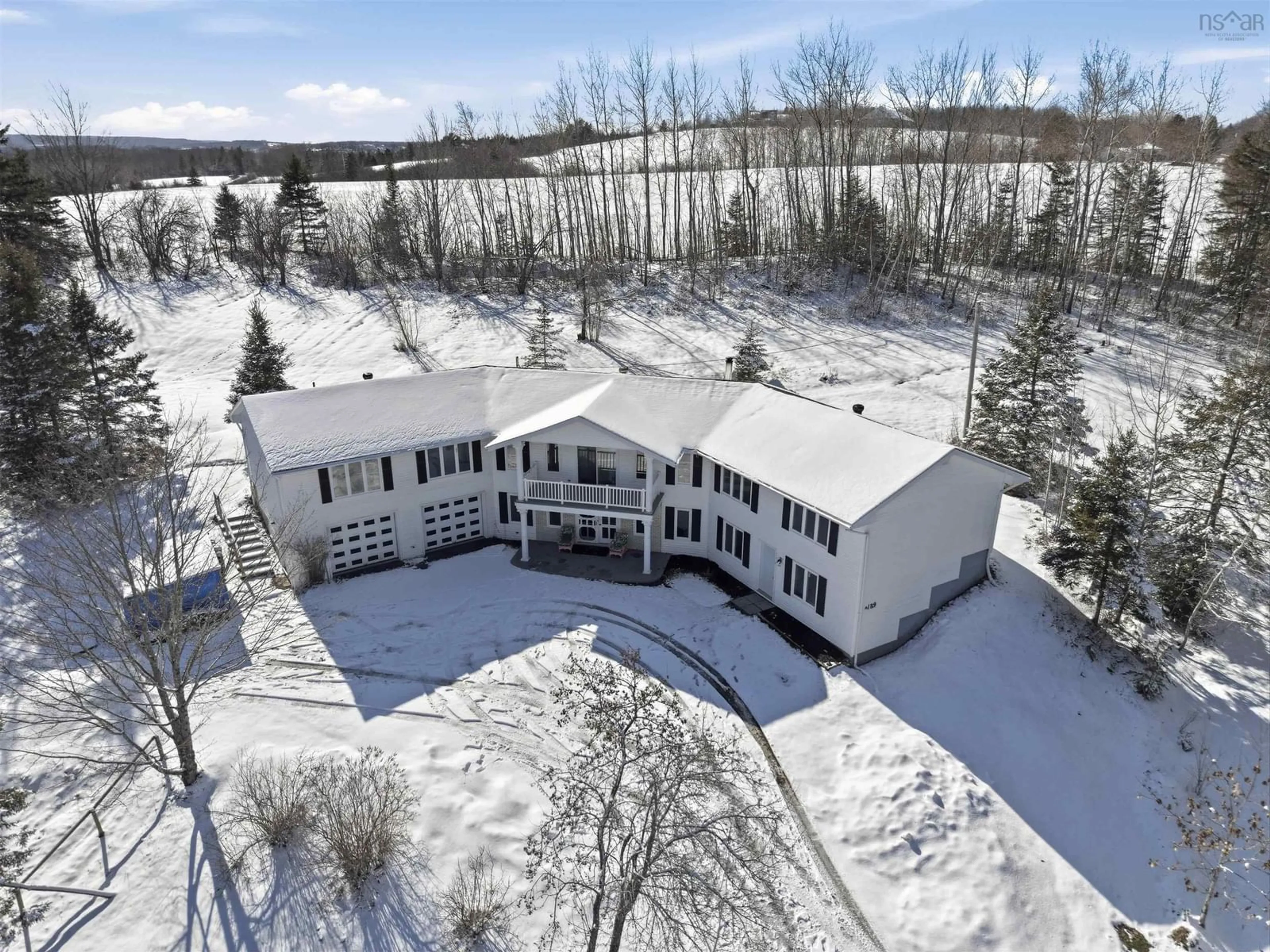 A pic from outside/outdoor area/front of a property/back of a property/a pic from drone, building for 4189 Highway 215, Lower Burlington Nova Scotia B0N 2A0