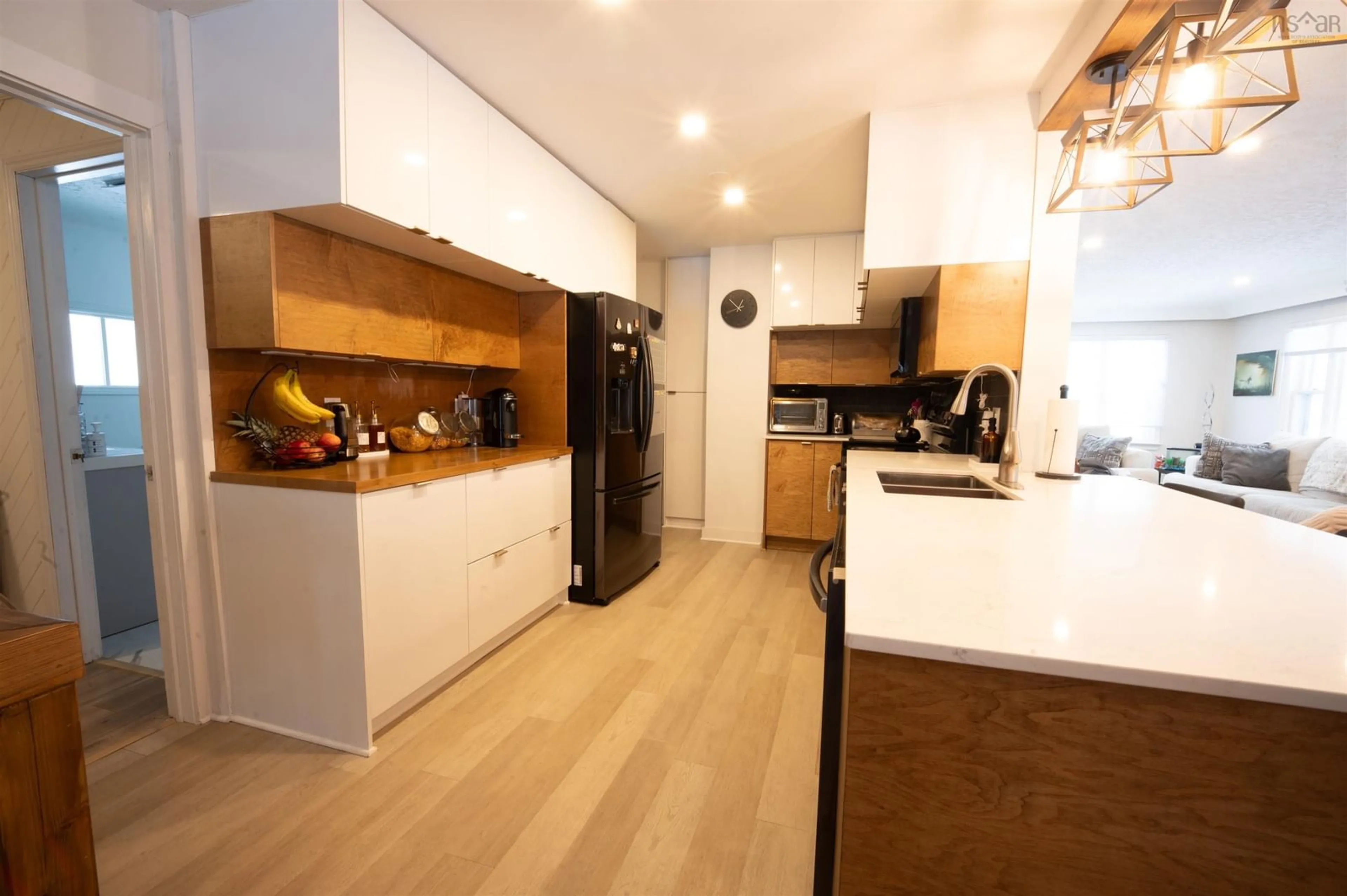 Contemporary kitchen, wood/laminate floor for 26 Terence Bay Rd, Whites Lake Nova Scotia B3T 1W4
