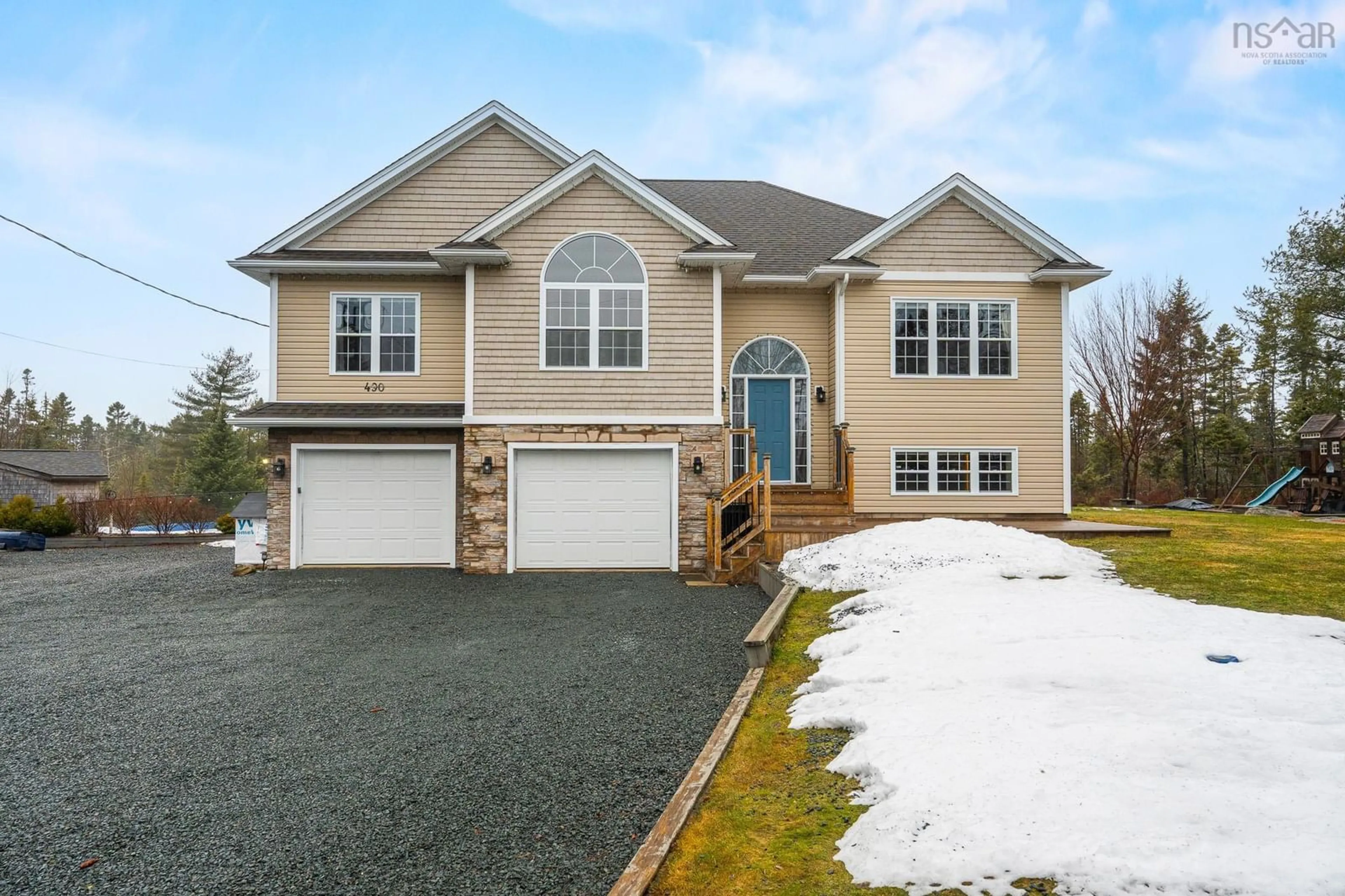 Home with vinyl exterior material, street for 490 Celebration Dr, Fall River Nova Scotia B2T 0K4