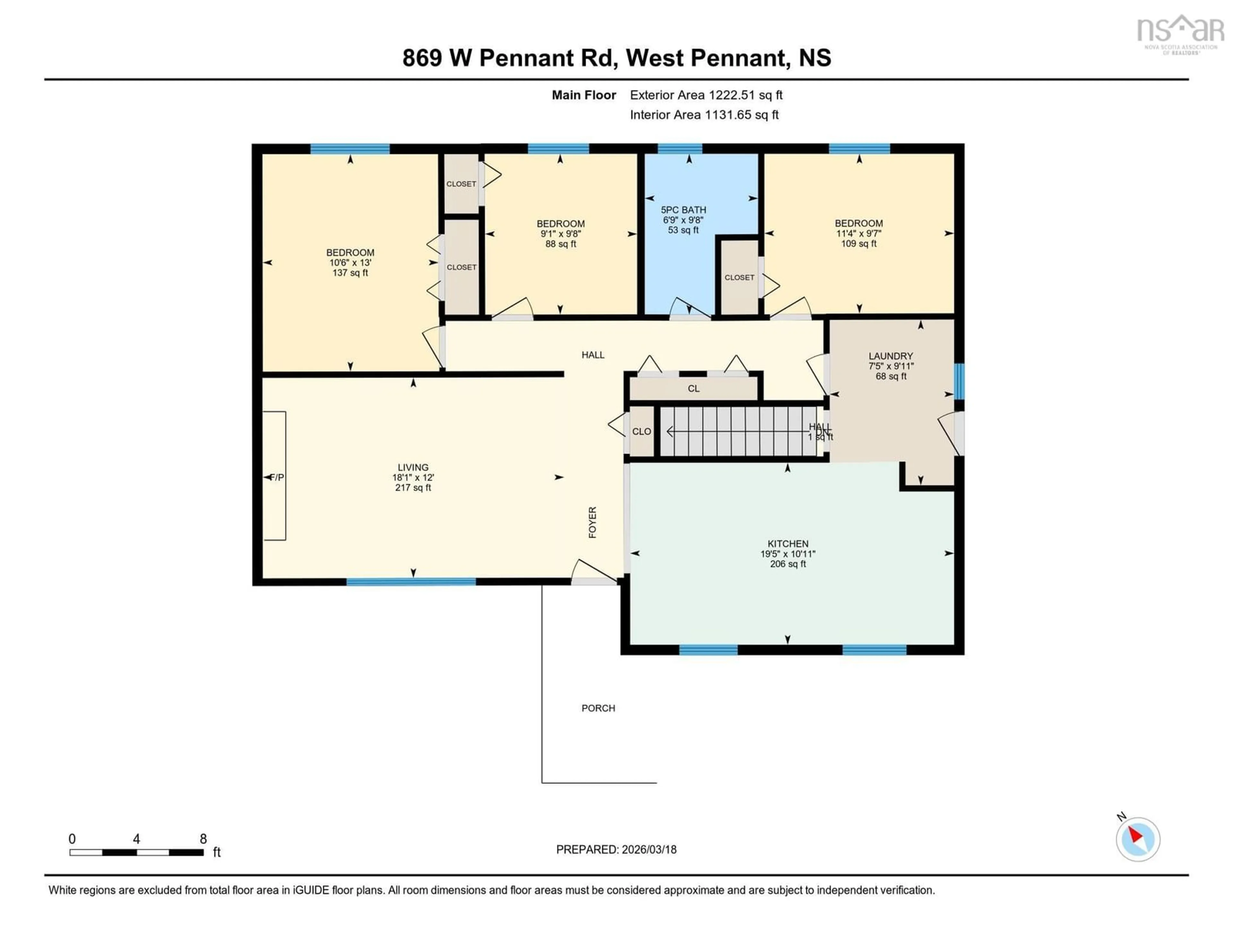 Floor plan for 869 West Pennant Rd, West Pennant Nova Scotia B3V 1M4