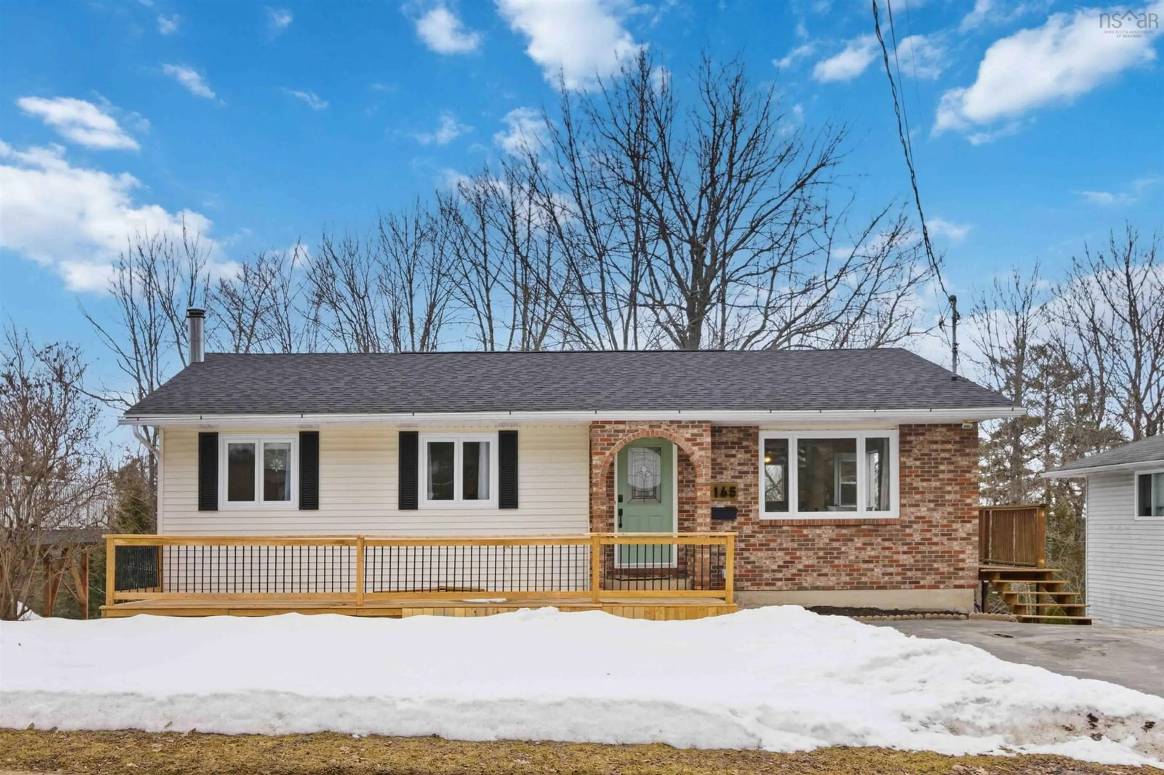 Home with brick exterior material, street for 165 Cavalier Dr, Sackville Nova Scotia B4C 3L1