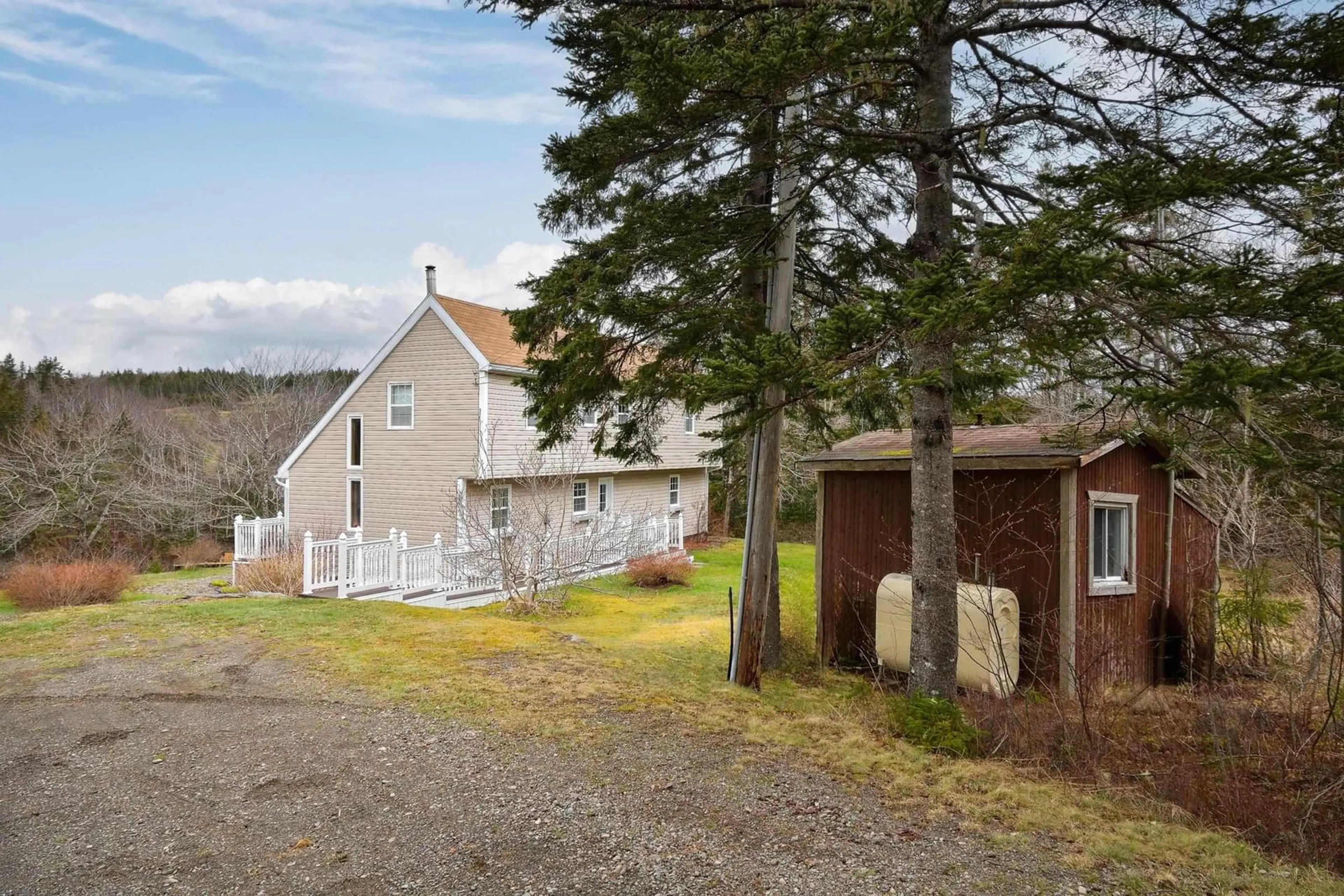 A pic from outside/outdoor area/front of a property/back of a property/a pic from drone, unknown for 1405 Brickyard Road, Mira Nova Scotia B1K 2V6