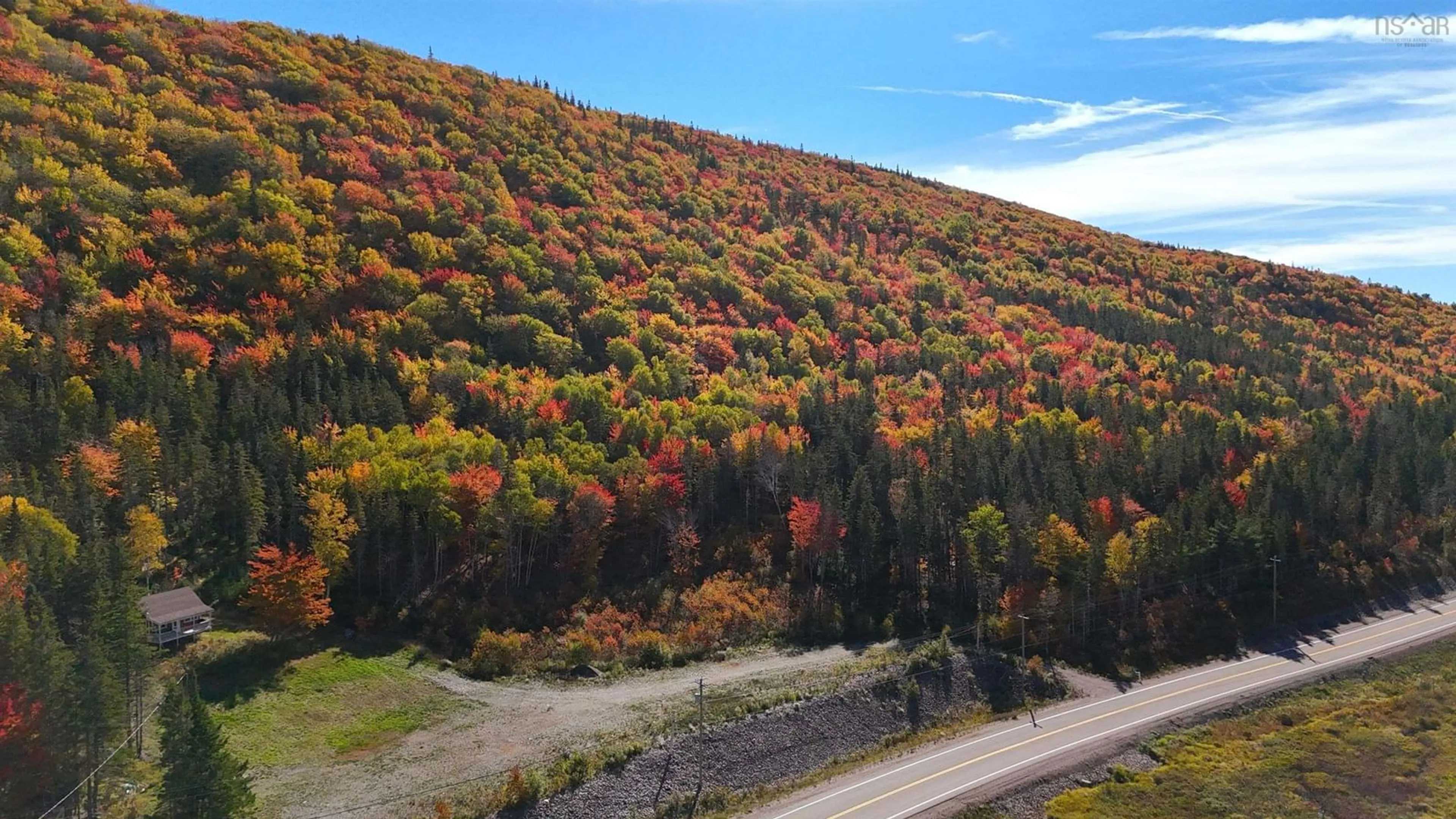 A pic from outside/outdoor area/front of a property/back of a property/a pic from drone, forest/trees view for 47403 Cabot Trail, Tarbotvale Nova Scotia B0E 1B0