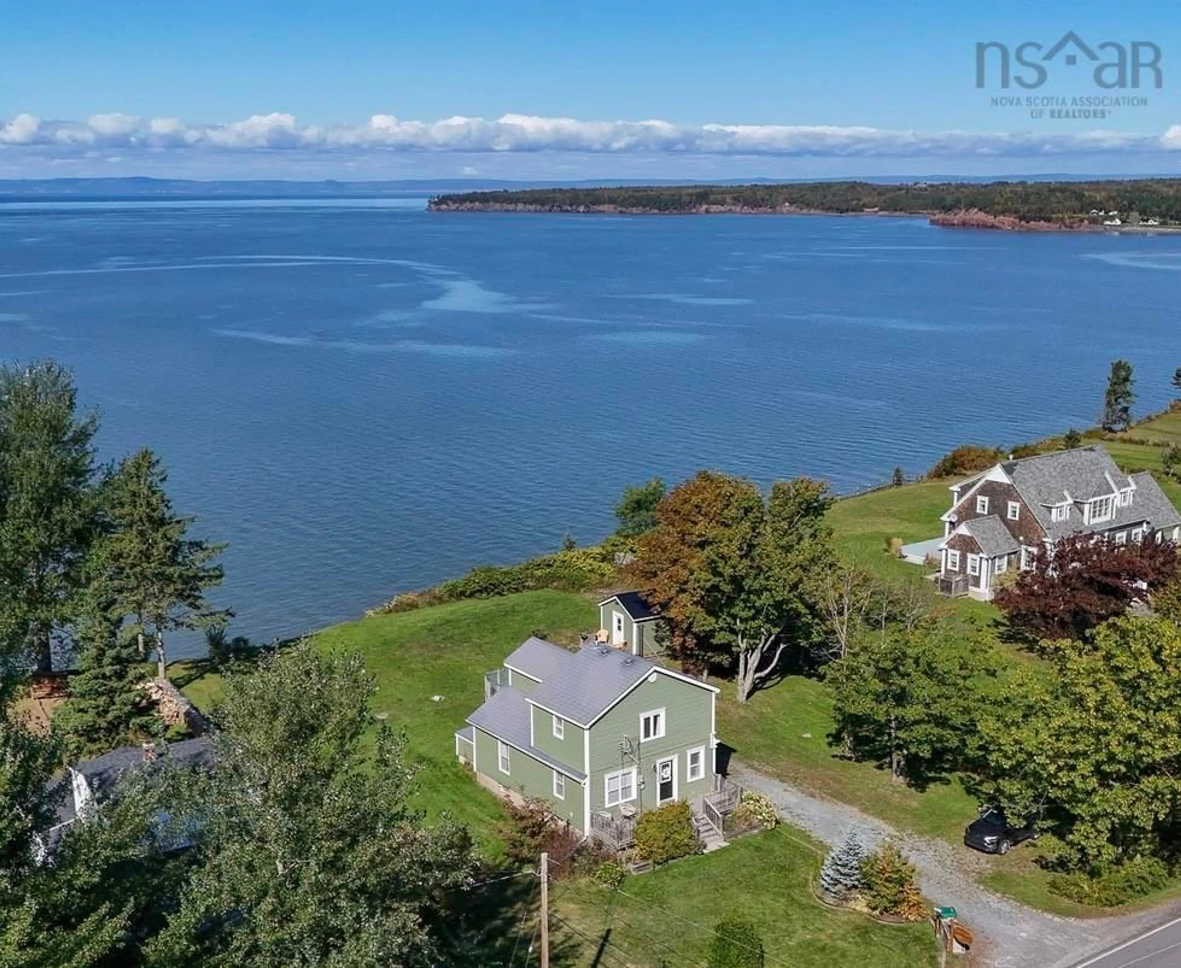 A pic from outside/outdoor area/front of a property/back of a property/a pic from drone, water/lake/river/ocean view for 6357 Highway 215, Cheverie Nova Scotia B0N 2A0