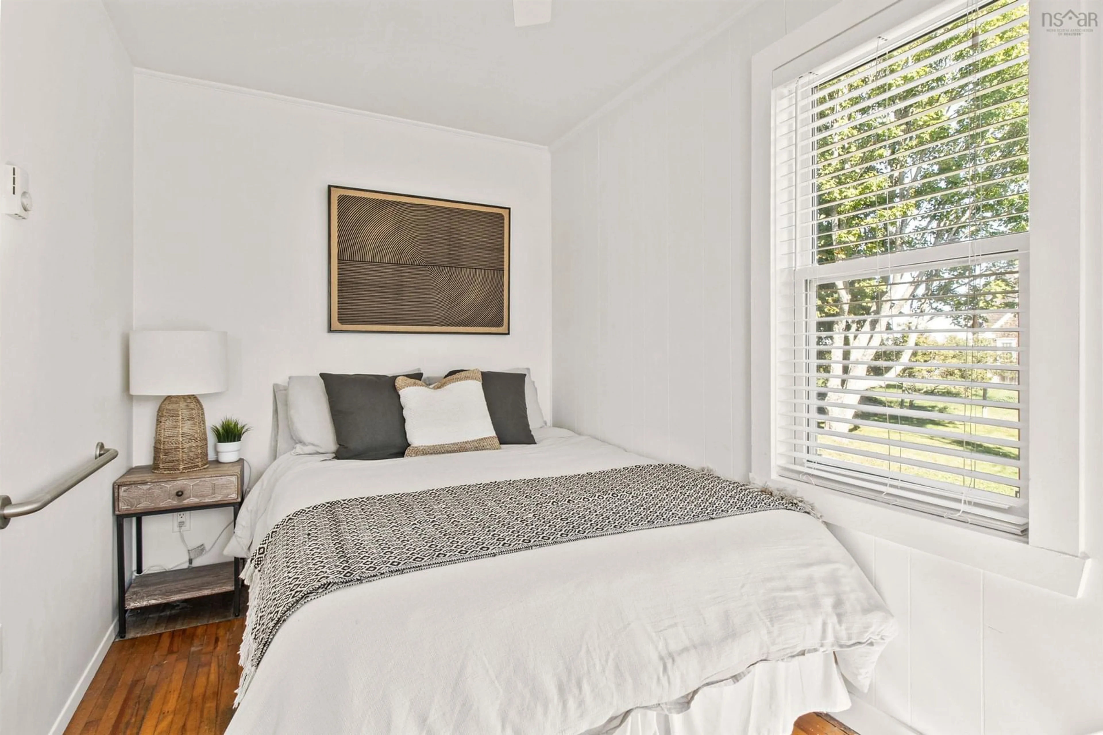 Bedroom with bed, wood/laminate floor for 6357 Highway 215, Cheverie Nova Scotia B0N 2A0