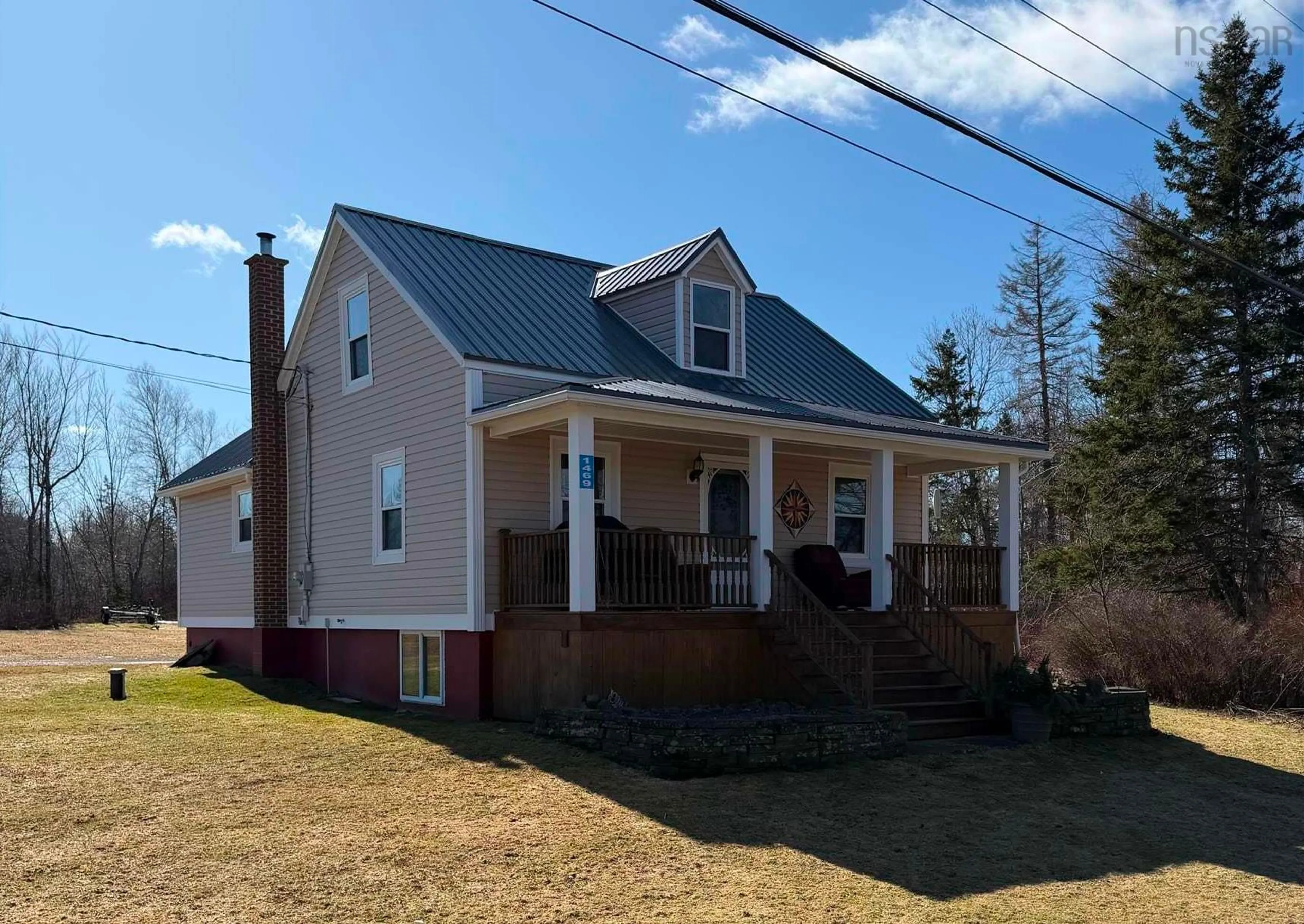Home with vinyl exterior material, street for 1469 Loch Broom Loop, Loch Broom Nova Scotia B0K 2A0