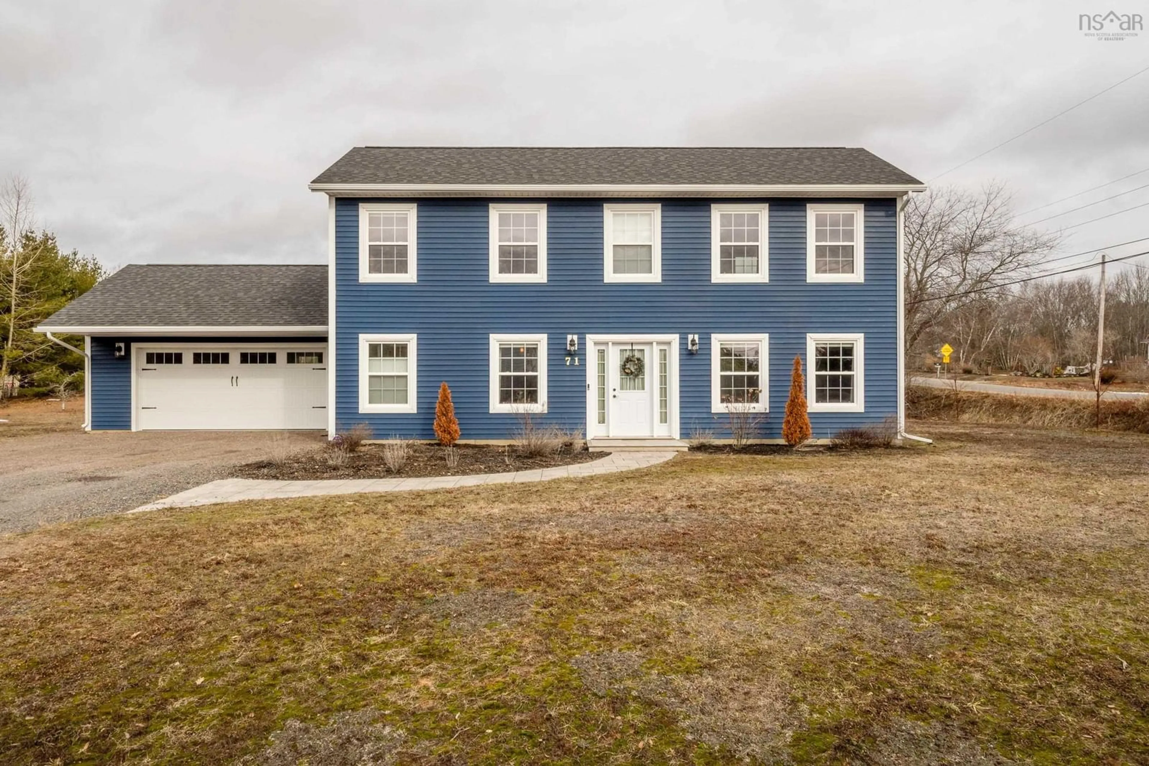 Home with vinyl exterior material, street for 71 Acorn Lane, Kingston Nova Scotia B0P 1R0