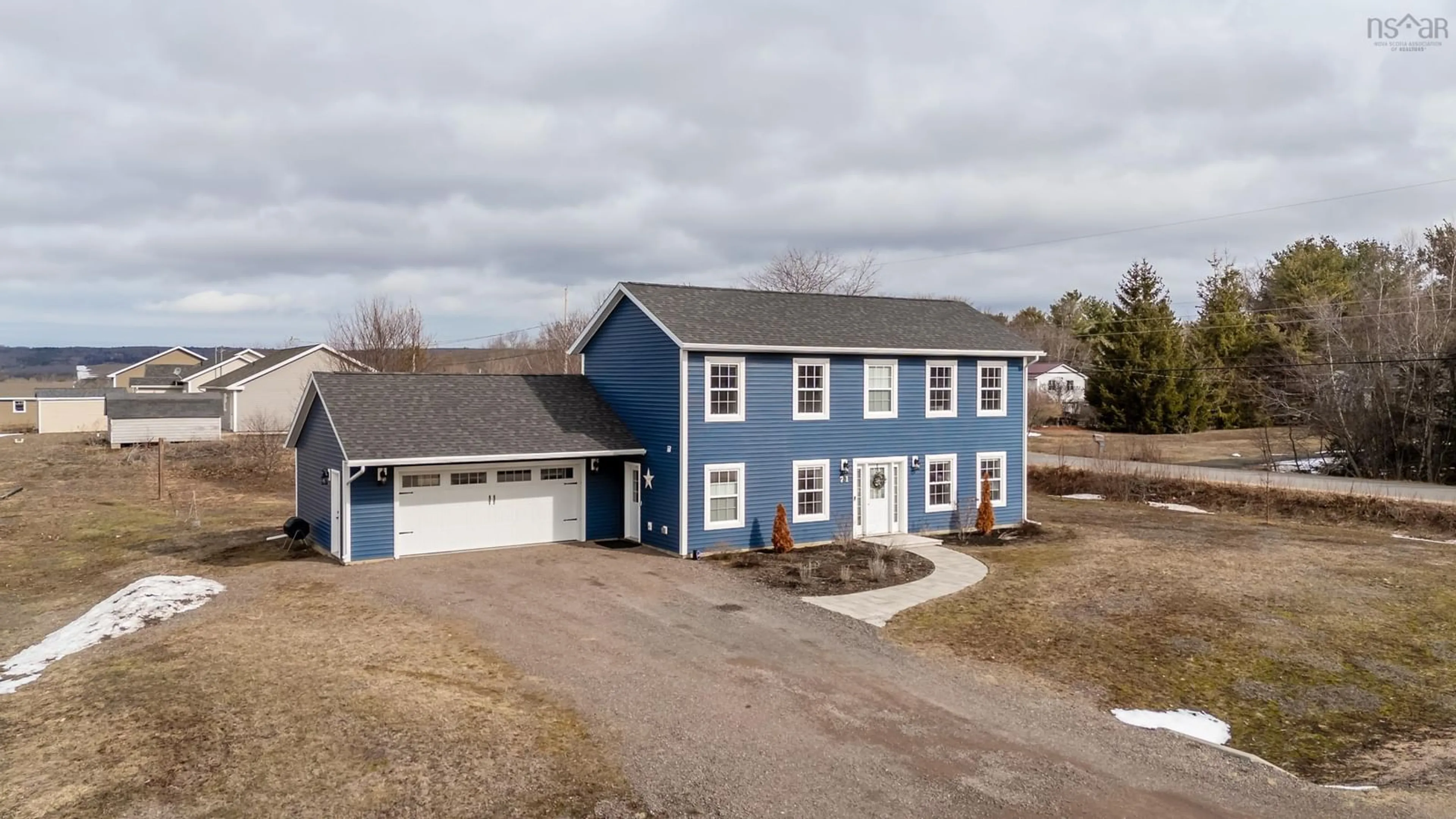 A pic from outside/outdoor area/front of a property/back of a property/a pic from drone, street for 71 Acorn Lane, Kingston Nova Scotia B0P 1R0