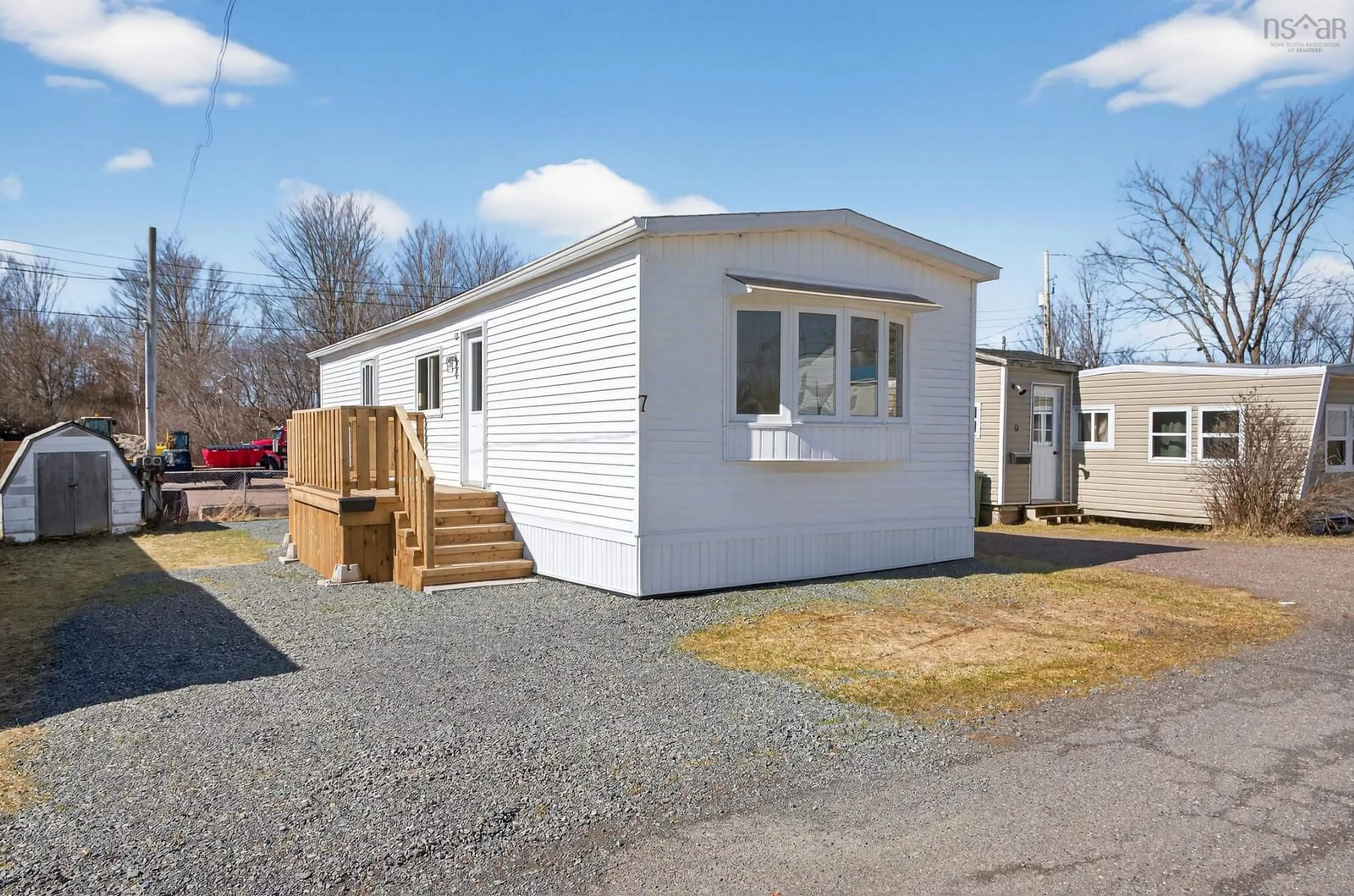 Home with vinyl exterior material, street for 7 Christina Lane, Salmon River Nova Scotia B2N 7G4