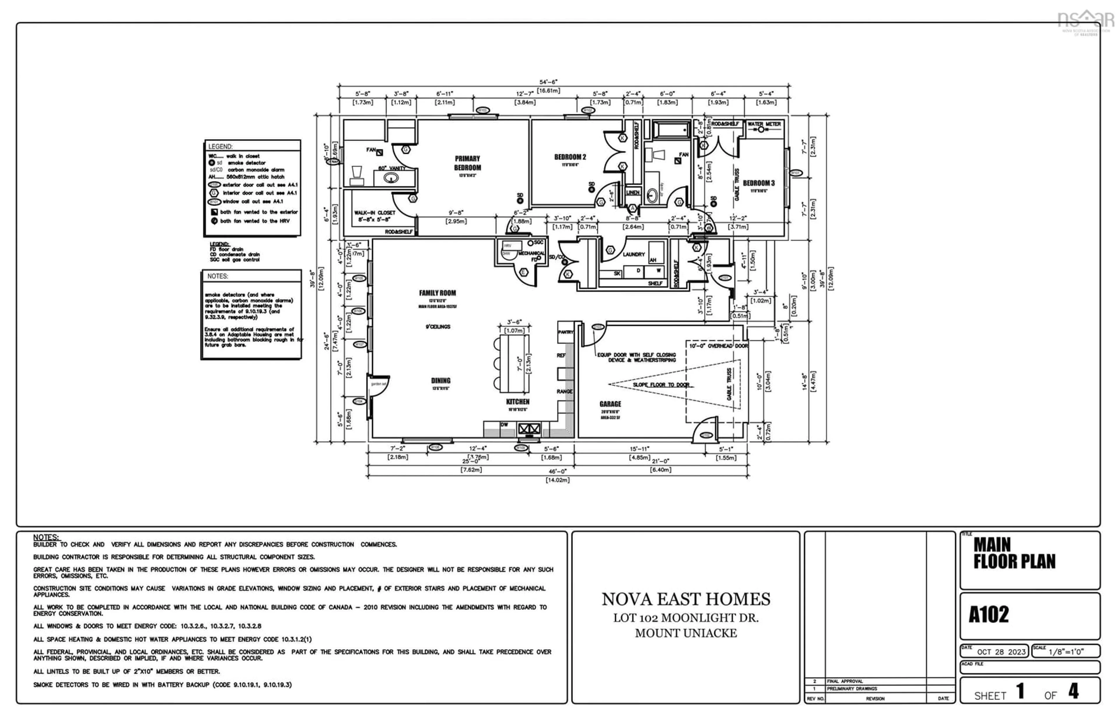 Floor plan for 102 Moonlight Dr, Mount Uniacke Nova Scotia B0N 1Z0
