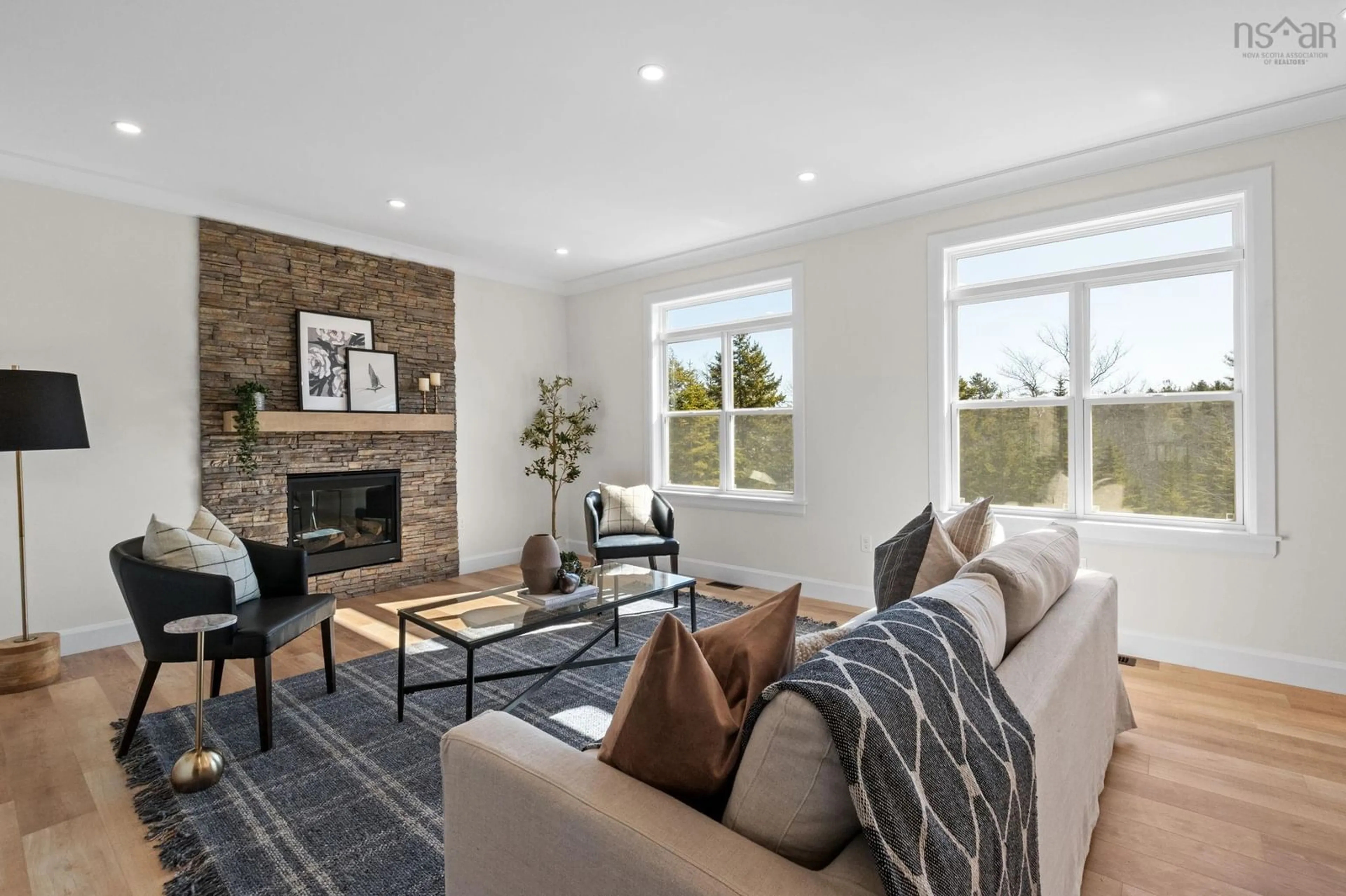Living room with furniture, ceramic/tile floor for 121 Orchid Crt, Middle Sackville Nova Scotia B4E 0X2