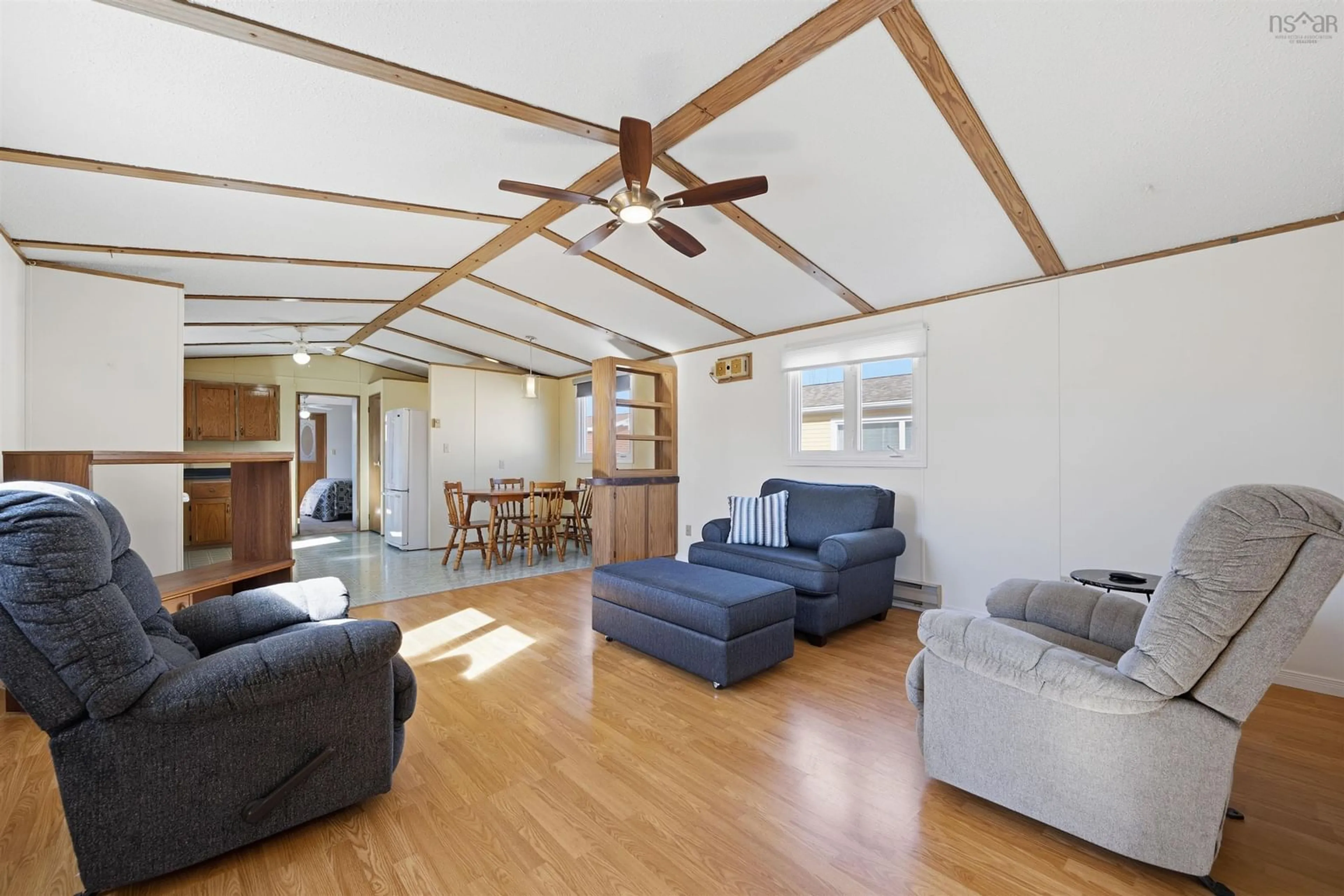 Living room with furniture, wood/laminate floor for 4 Cocoa St, Dartmouth Nova Scotia B2W 4W5