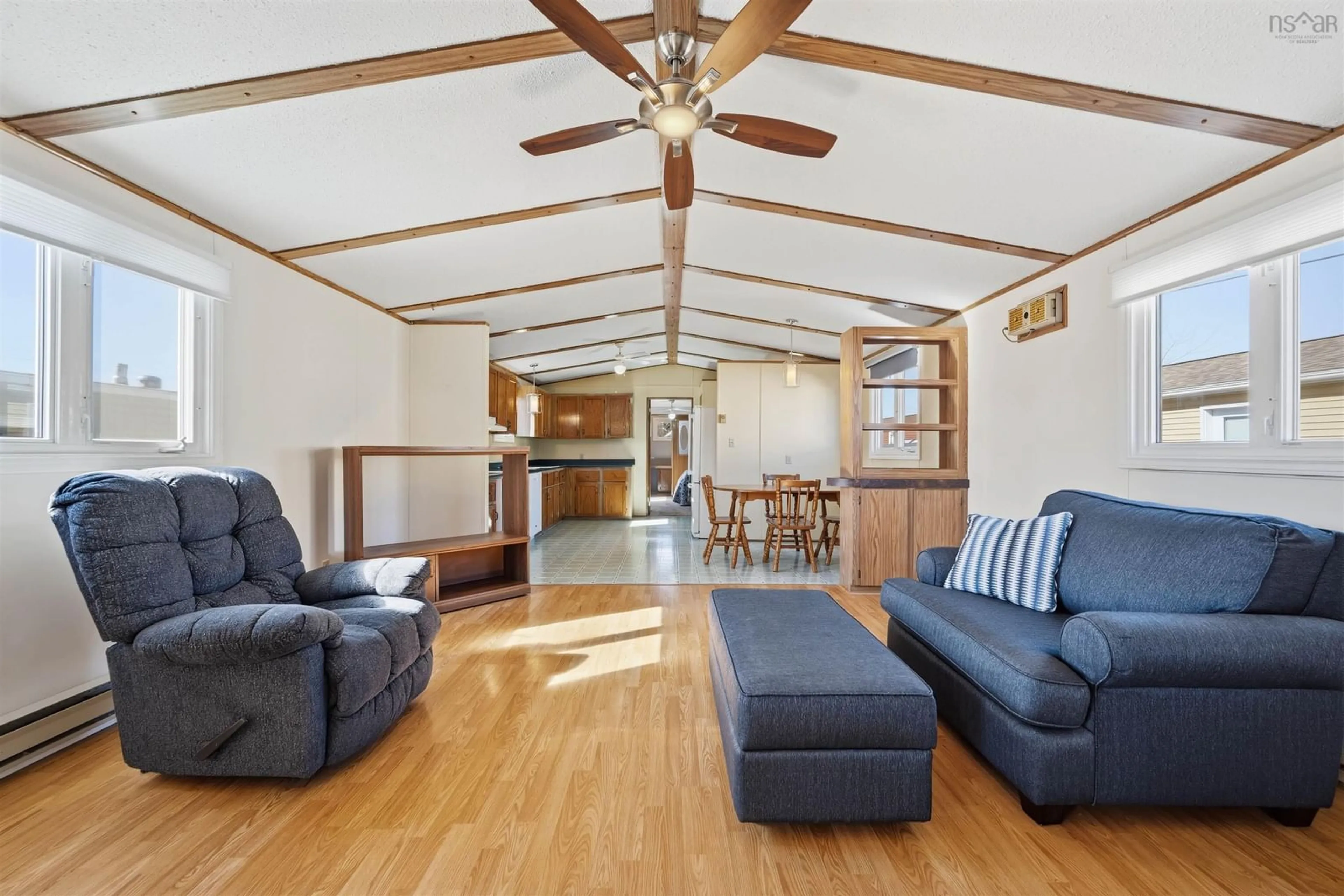 Living room with furniture, wood/laminate floor for 4 Cocoa St, Dartmouth Nova Scotia B2W 4W5