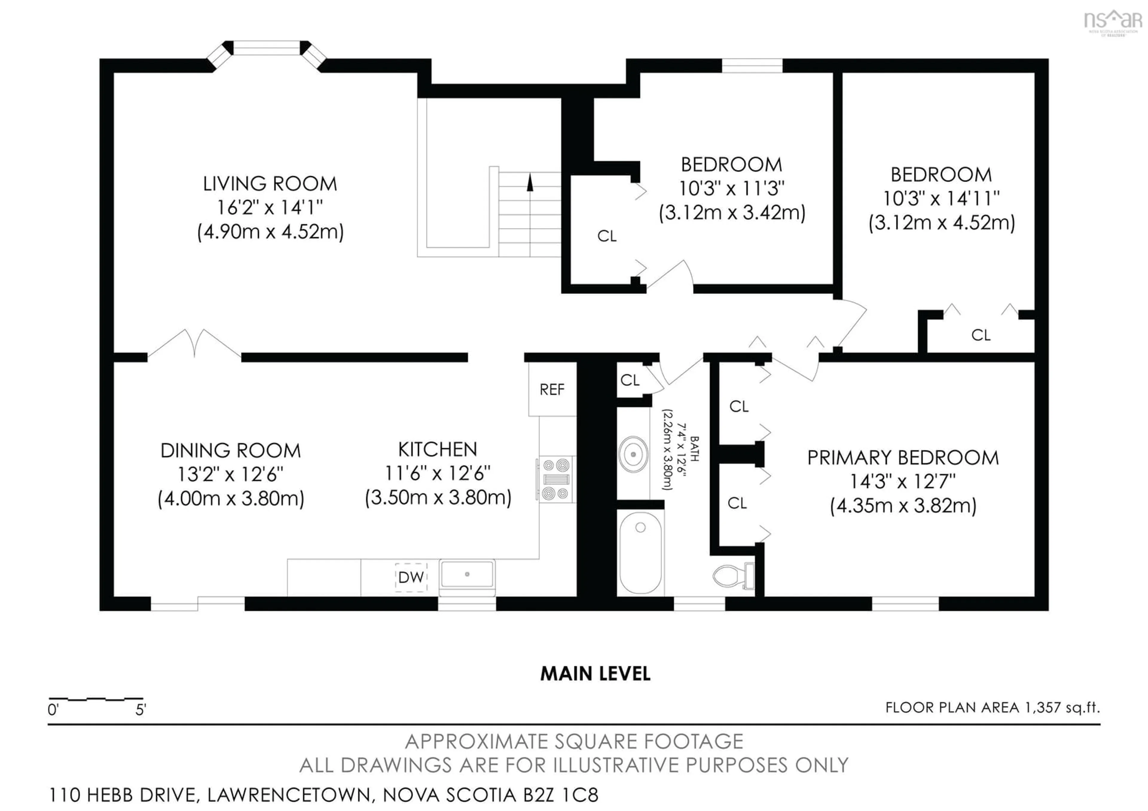 Floor plan for 110 Hebb Dr, Lawrencetown Nova Scotia B2Z 1C8