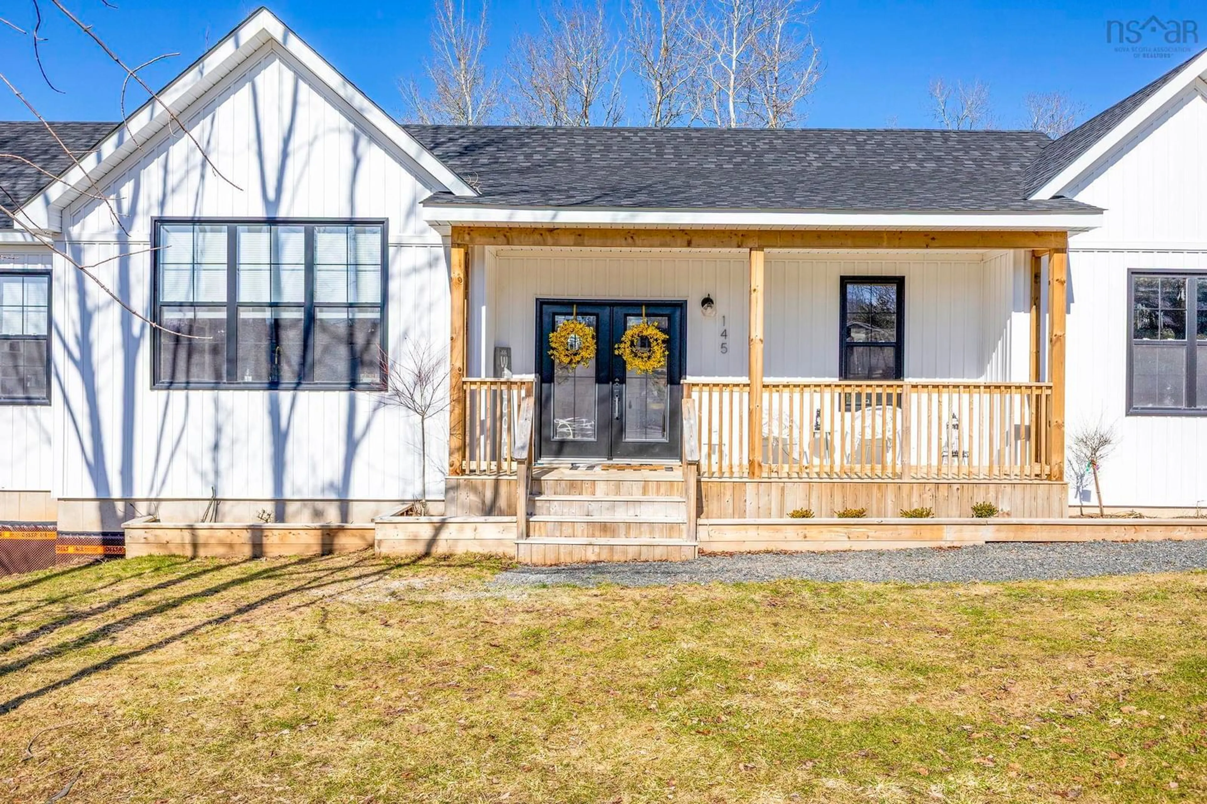 Home with vinyl exterior material, street for 145 Strickland Ave, Trenton Nova Scotia B0K 1X1