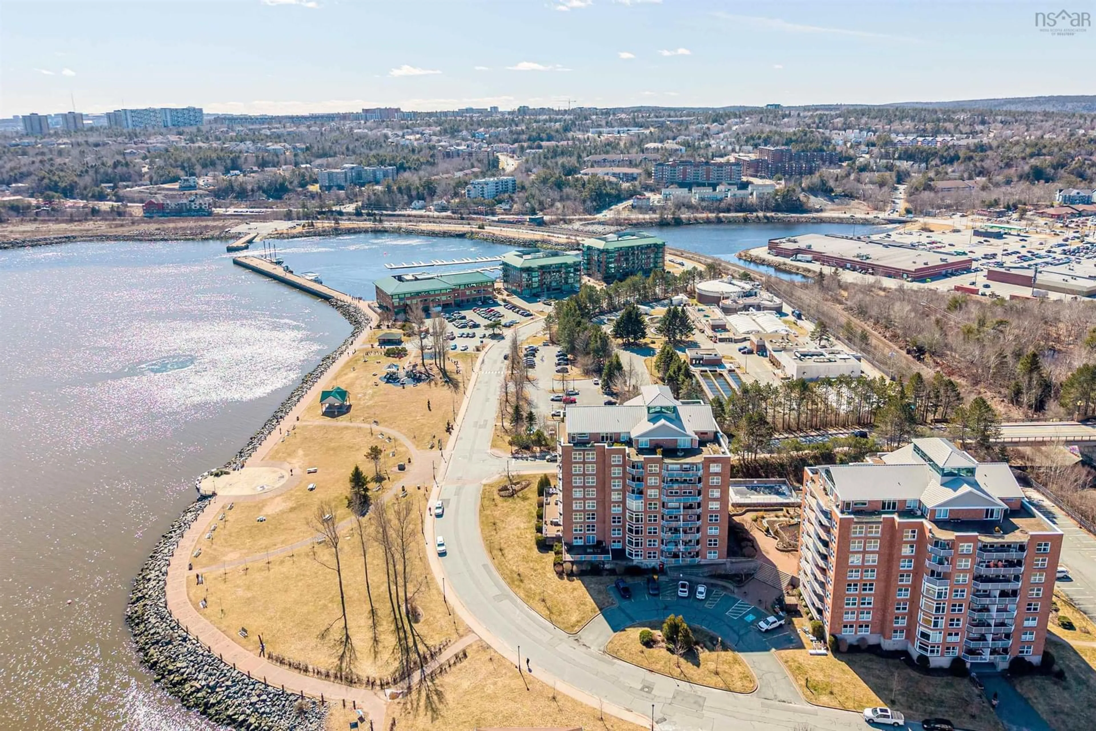 A pic from outside/outdoor area/front of a property/back of a property/a pic from drone, water/lake/river/ocean view for 99 Waterfront Dr #403, Bedford Nova Scotia B4A 4K5