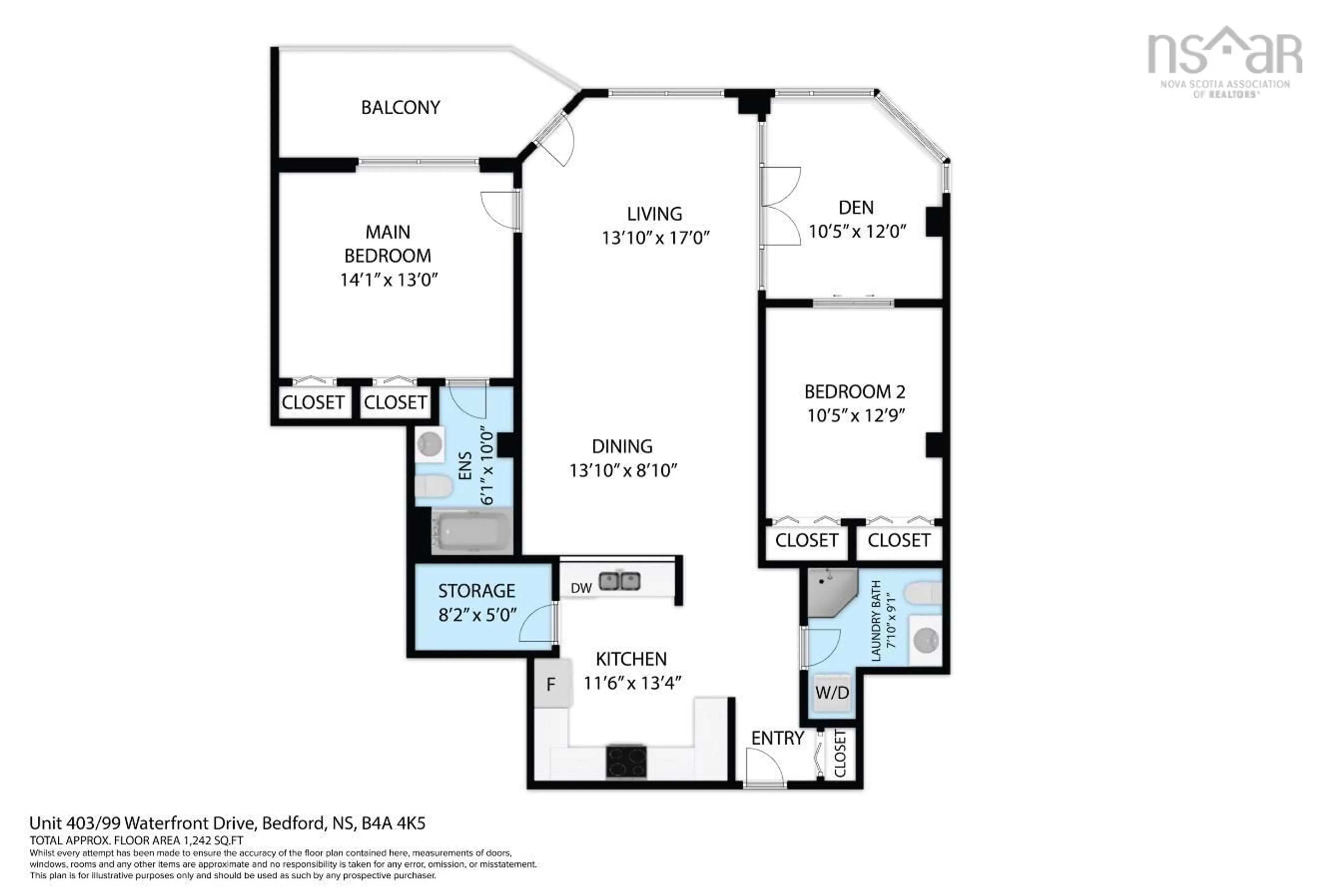 Floor plan for 99 Waterfront Dr #403, Bedford Nova Scotia B4A 4K5